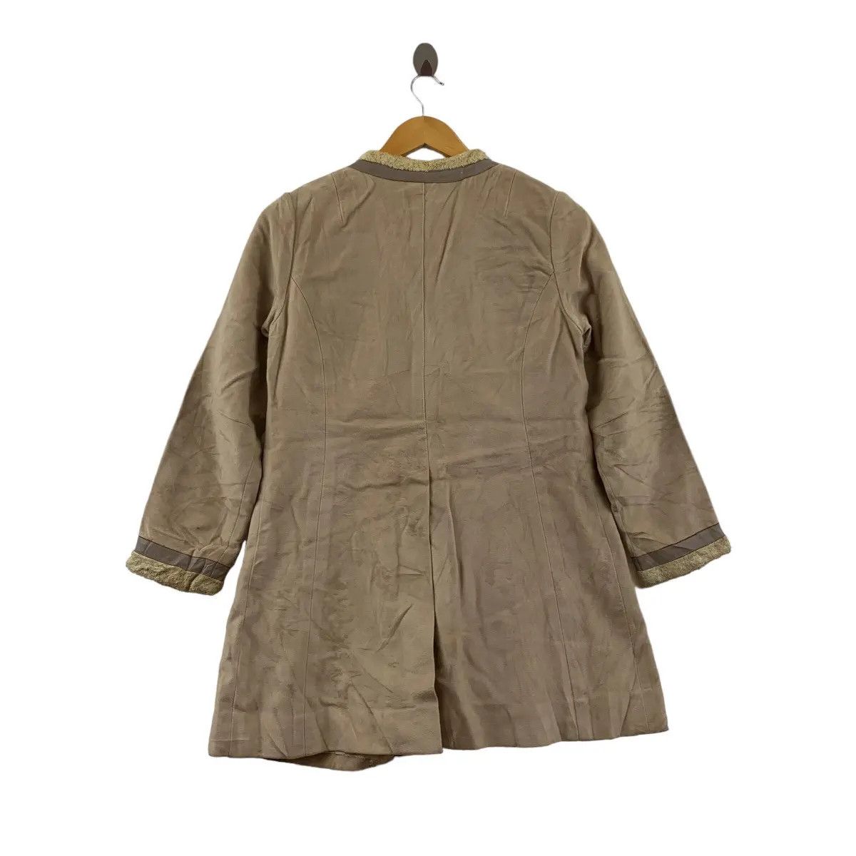 Hanae Mori × Vintage Vintage HANAE MORI VIVID Collection Faux Fur Trench Coat Size S / US 4 / IT 40 - 3 Thumbnail