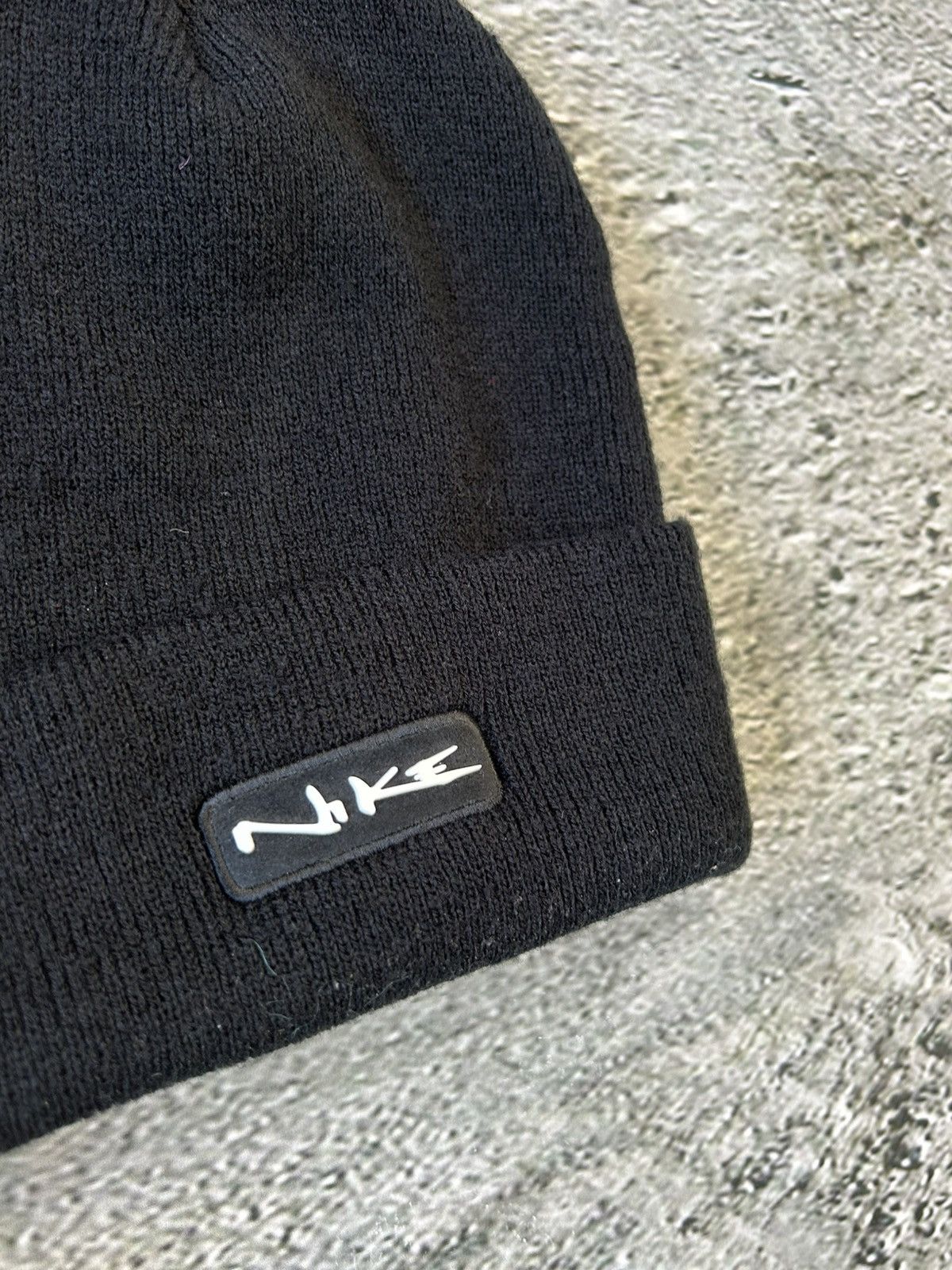 Nike × Vintage Nike beanie vintage black hat small logo 90s Size ONE SIZE - 3 Thumbnail