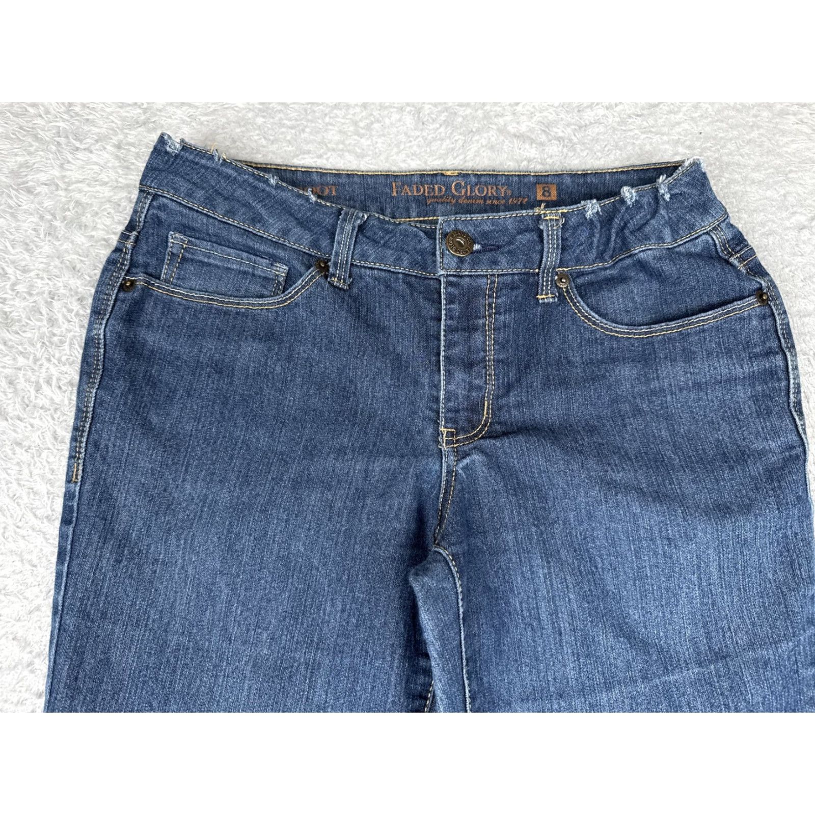 Faded Glory Faded Glory Jeans Womens 8 Bootcut 28x31 Blue Medium Wash Mid Rise Stretch 5-Pocket Denim Shirt? Size 30" / US 8 / IT 44 - 4 Thumbnail