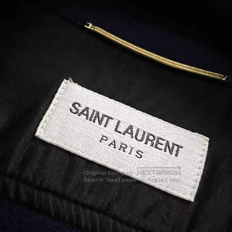Saint Laurent Paris Saint Laurent Paris Navy Jacket Size S / US 4 / IT 40 - 3 Thumbnail