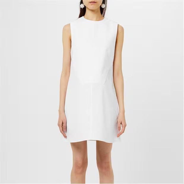 Jil Sander o1g2r1mq1024 Mini Dress in White Size XS / US 0-2 / IT 36-38 - 3 Thumbnail