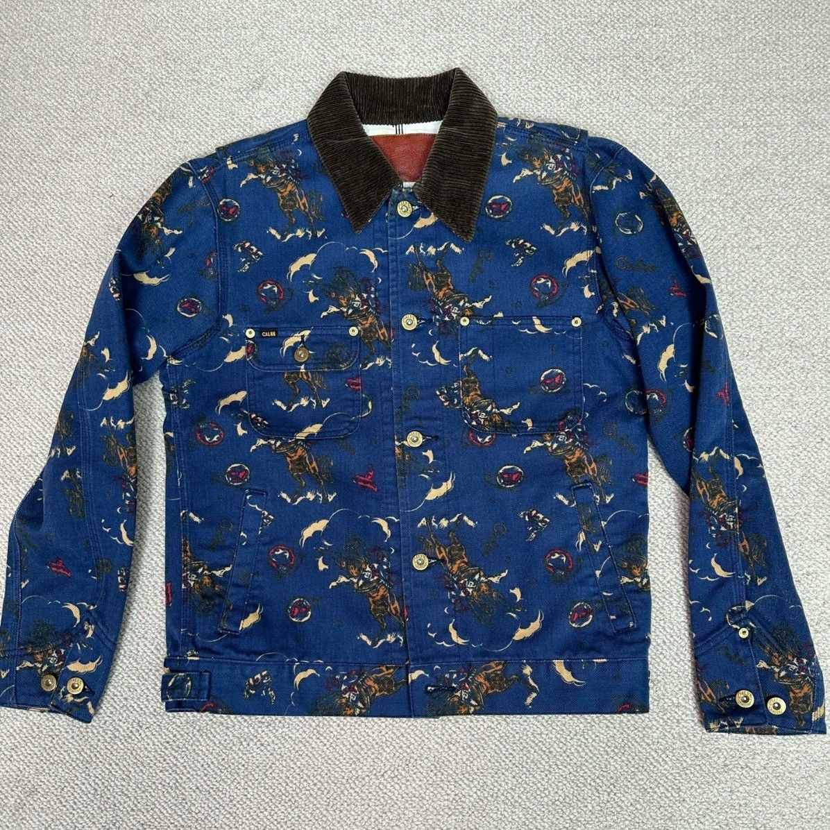 Vintage Calee Denim Pattern Western Jacket Size US M / EU 48-50 / 2 - 1 Thumbnail