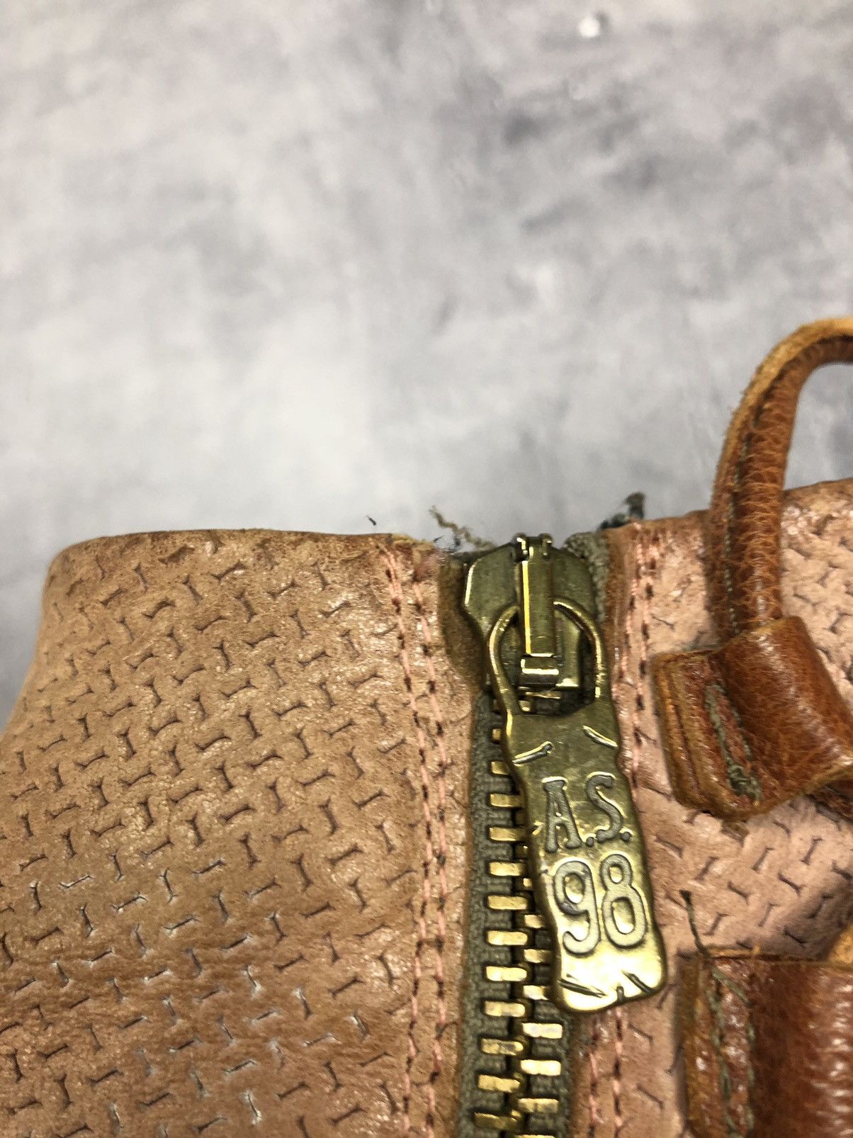 A.S.98 × Vintage A.S.98 Airstep Boots Comfort Zip Fringe Boho Sz EUR 38 Size US 8 / IT 38 - 9 Thumbnail