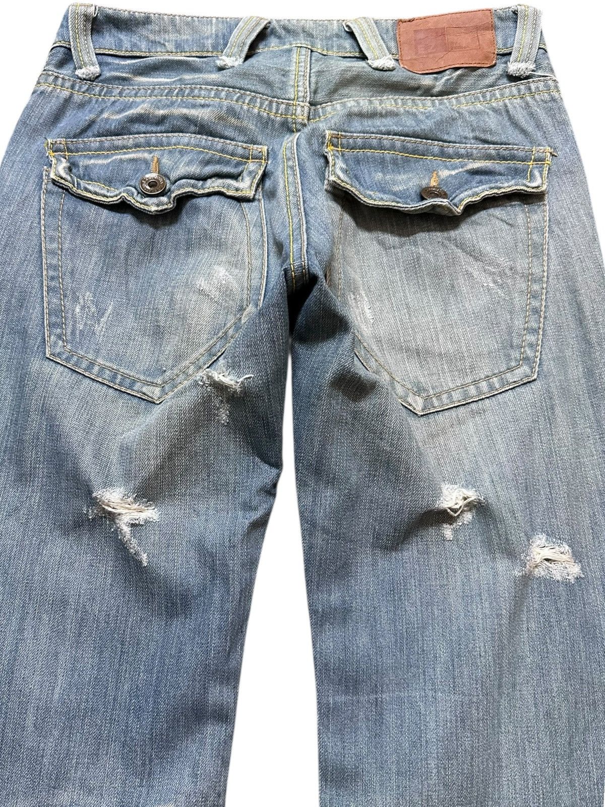 Ermenegildo Zegna × Fear of God Vintage E.Z by Zegna Faded Grunge Ripped Distressed Denim Size US 30 / EU 46 - 7 Thumbnail