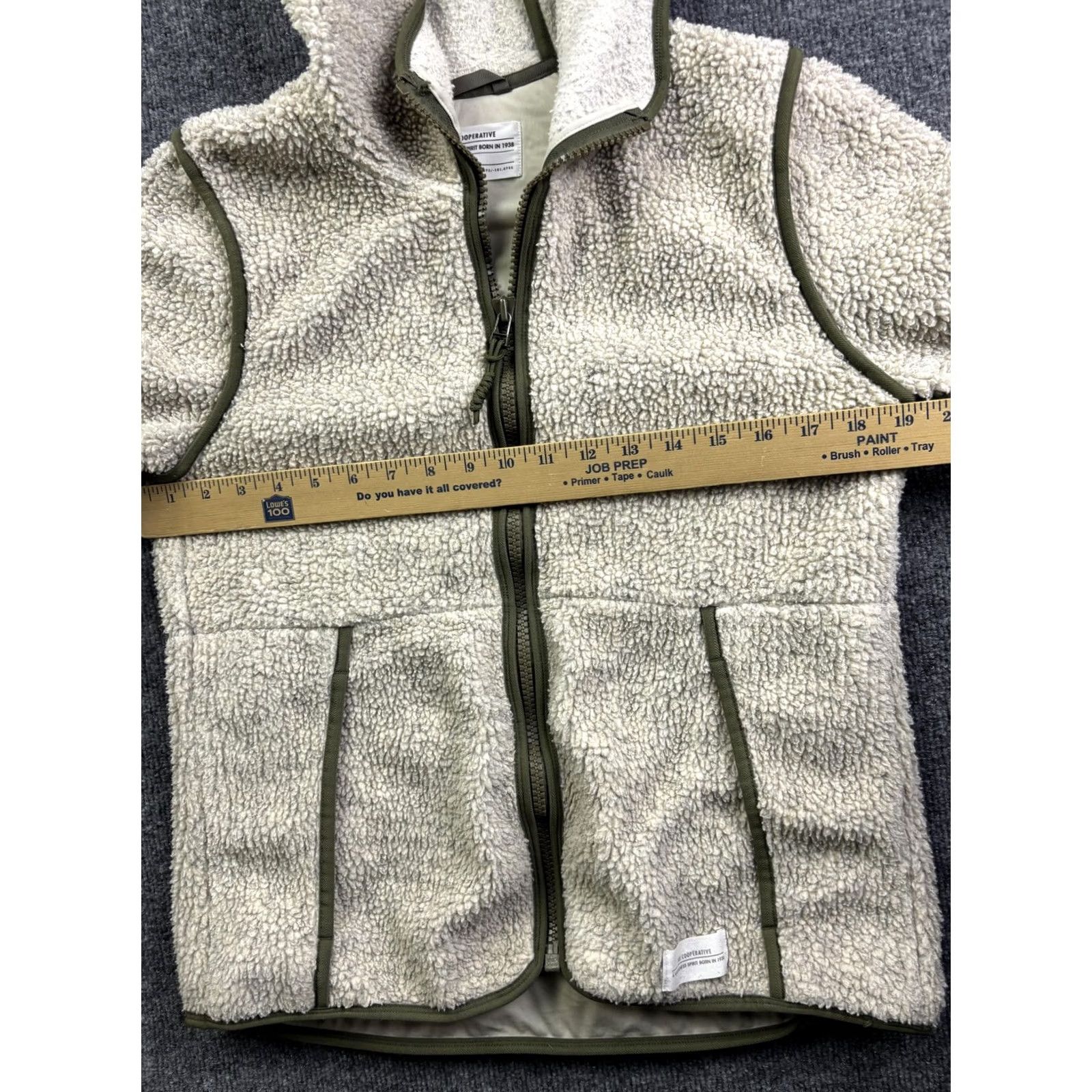 Vintage REI Cooperative Jacket Womens M White Sherpa Fleece Hooded Full Zip Pockets CSS Size M / US 6-8 / IT 42-44 - 6 Thumbnail