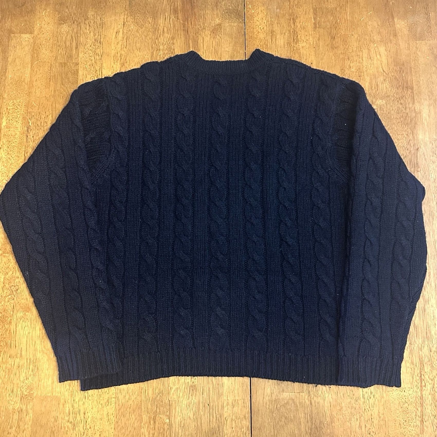 Gap VINTAGE GAP Wool V Neck Sweater Large Navy Blue Mens Pullover 90s Regular Knit Long Sleeve Casual Size US L / EU 52-54 / 3 - 2 Thumbnail