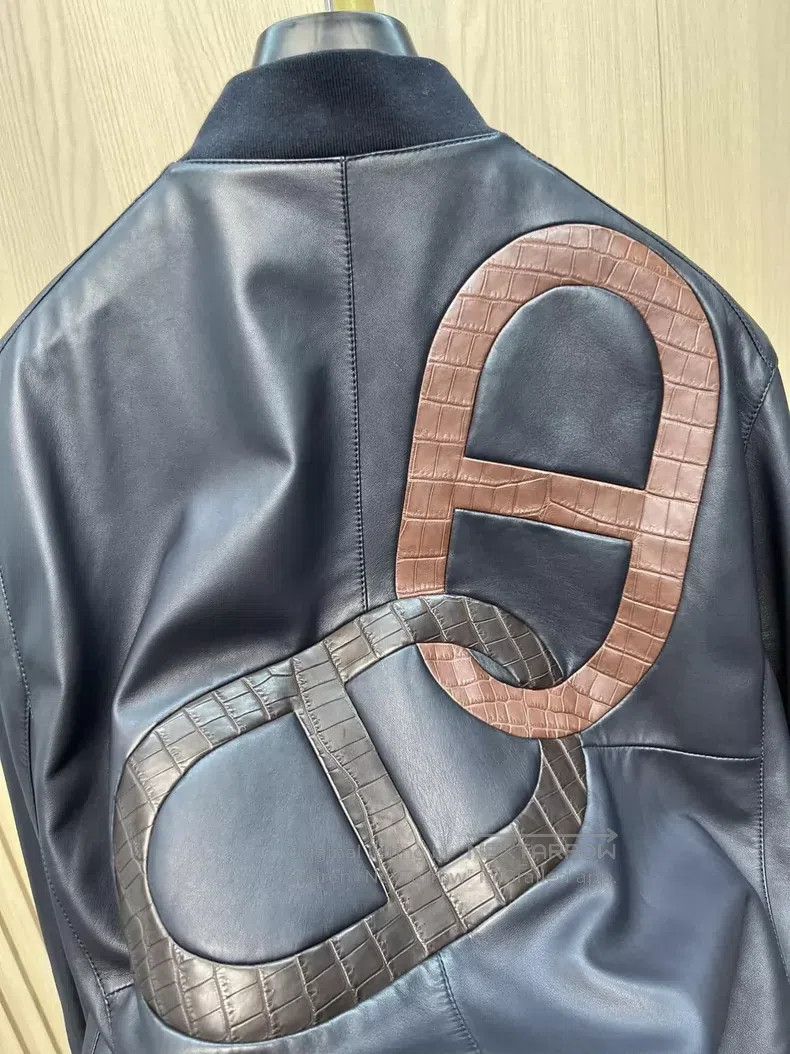 Hermes Hermes Barramundi Crocodile Snout Button Leather Jacket Size US M / EU 48-50 / 2 - 5 Thumbnail