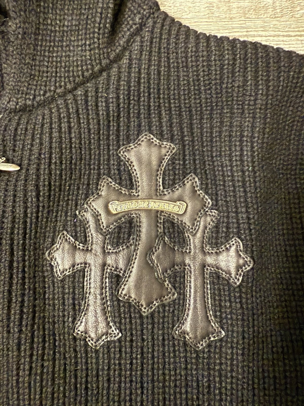 Chrome Hearts 🔥Chrome Hearts Black Cashmere Zip Up Sweater🔥 Size US XXL / EU 58 / 5 - 3 Thumbnail