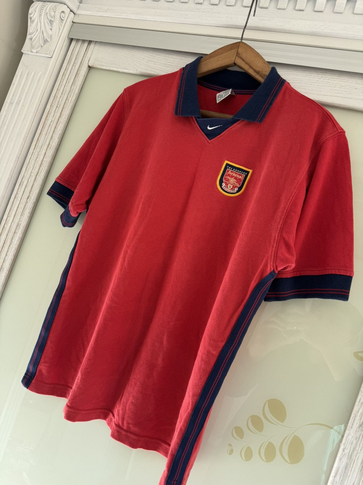 Nike Vintage Arsenal 1998-1999 Soccer Polo T-shirt Football Shirt Size US S / EU 44-46 / 1 - 3 Thumbnail