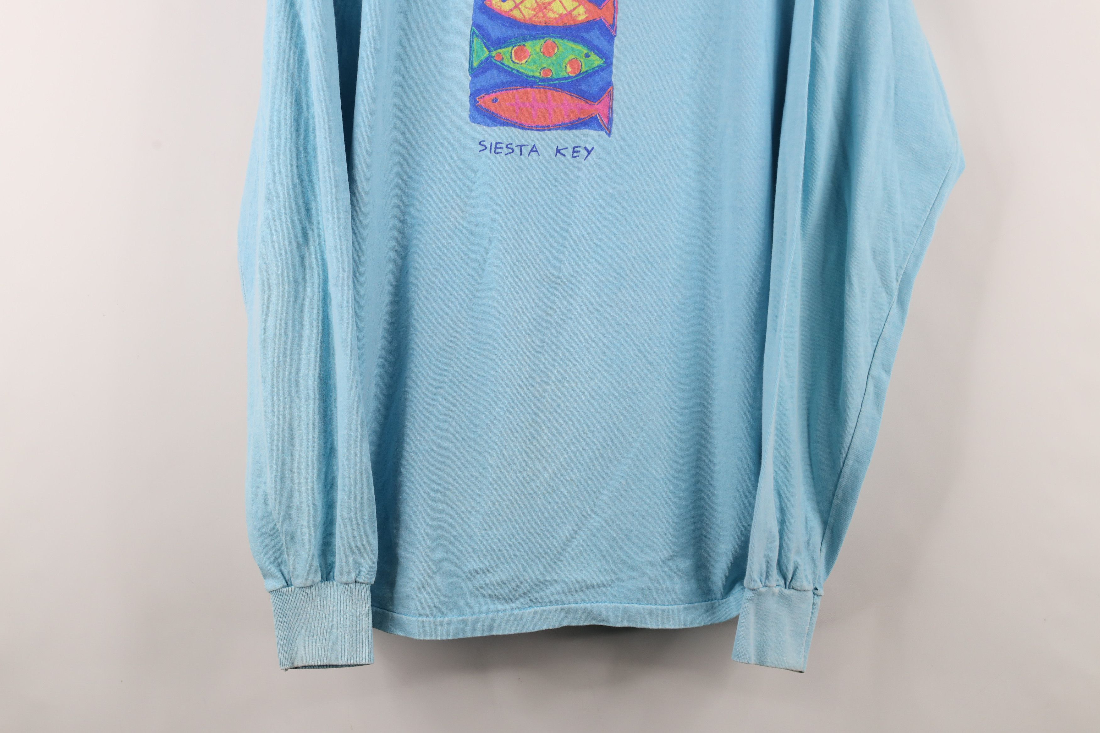 Vintage Vintage 90s Streetwear Siesta Key Fish Long Sleeve T-Shirt Size US L / EU 52-54 / 3 - 3 Thumbnail