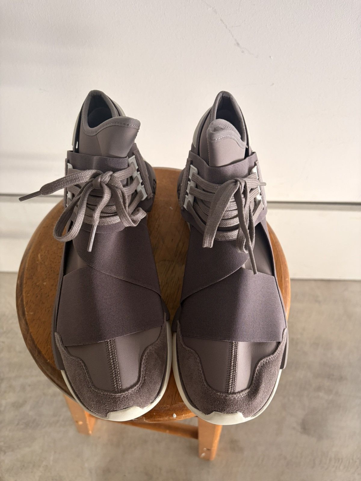 Yohji Yamamoto Y-3 Qasa High “Grey / Off-White” by Yohji Yamamoto Size US 9 / EU 42 - 3 Thumbnail