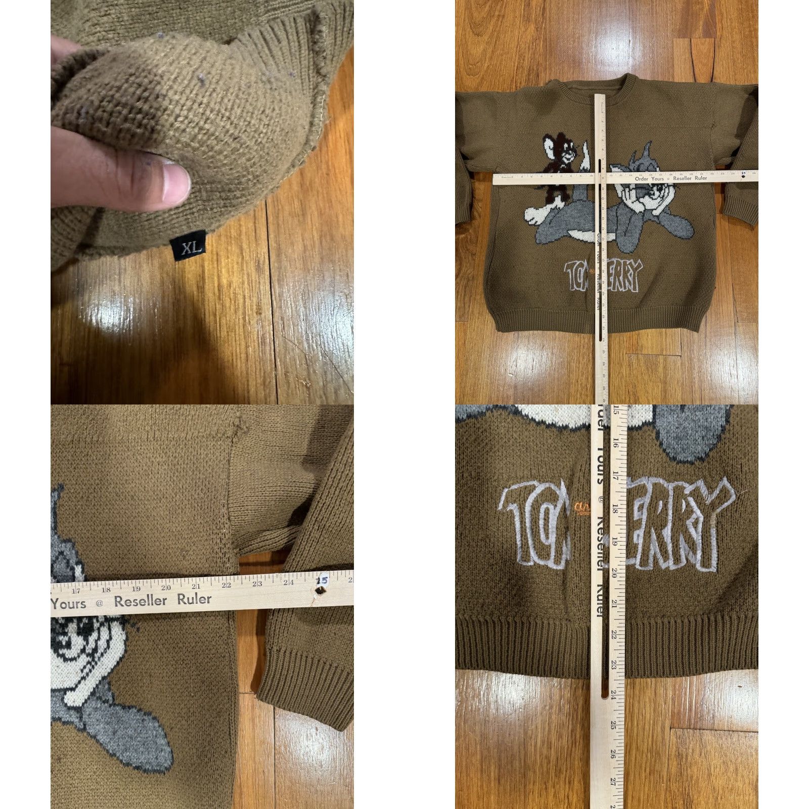 Vintage VINTAGE Iceberg Tom & Jerry Wool Acrylic Knit Sweater VTG 90 Cartoon Turner Italy XL Beige Mens Crew Neck Pullover Knit Wool Beig e Tom Jerry Size US XL / EU 56 / 4 - 9 Thumbnail