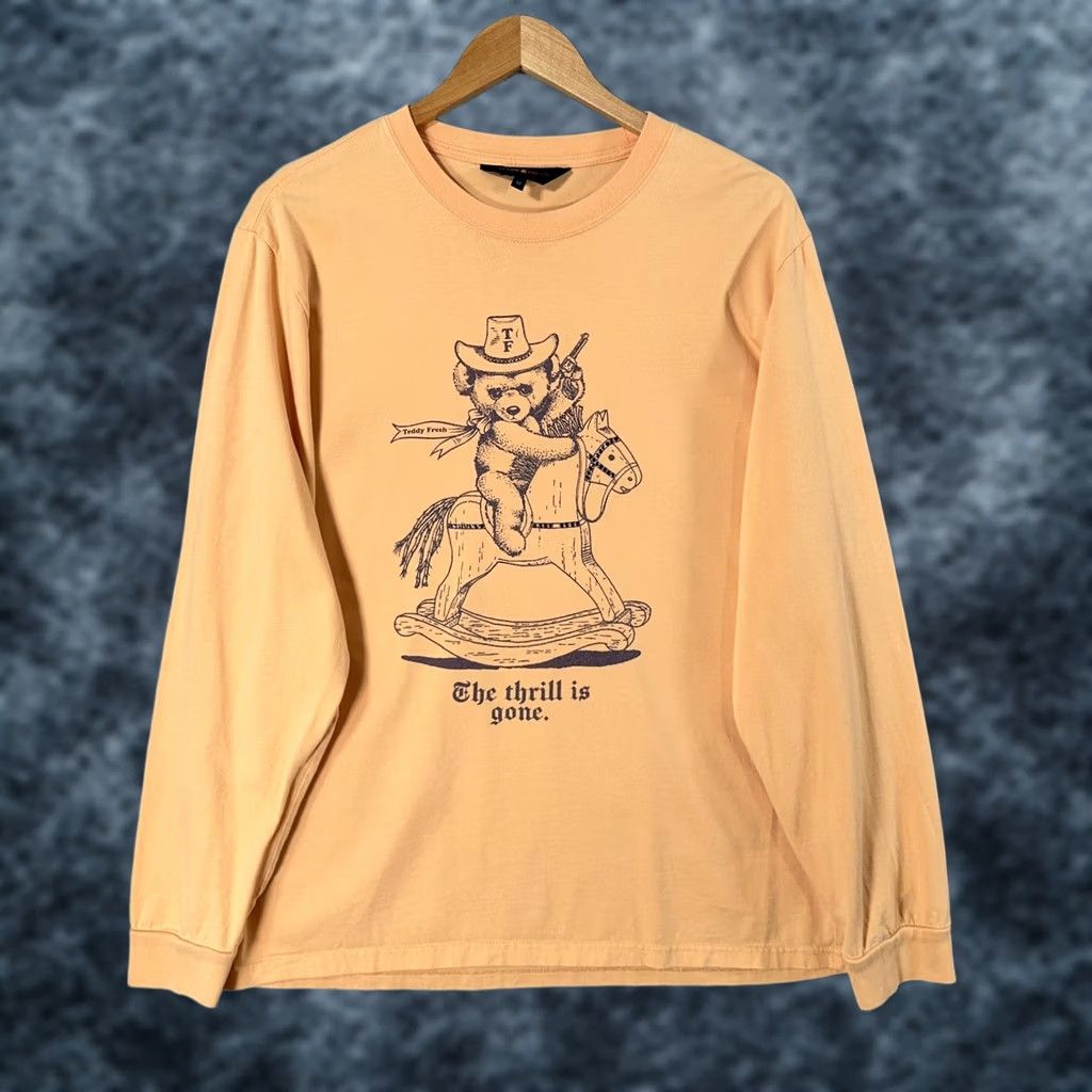 Teddy Fresh Teddy Fresh Shirt Mens Medium Cowboy Teddy Bear Thrill Is Gone Long Sleeve Tee Size US M / EU 48-50 / 2 - 1 Thumbnail
