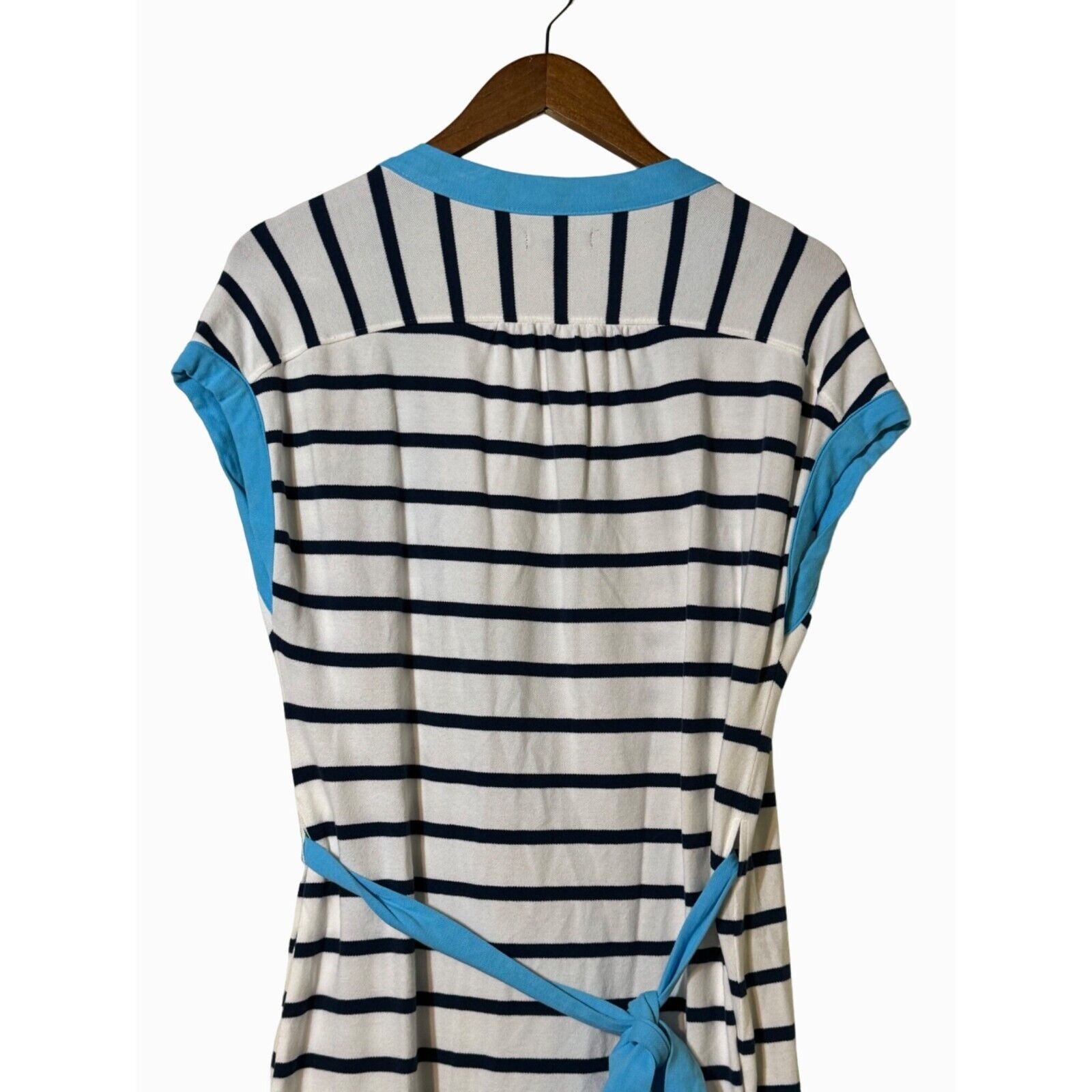 Nautica Nautica Dress Striped Cotton/Spandex Tie Waist Large Size L / US 10 / IT 46 - 4 Thumbnail