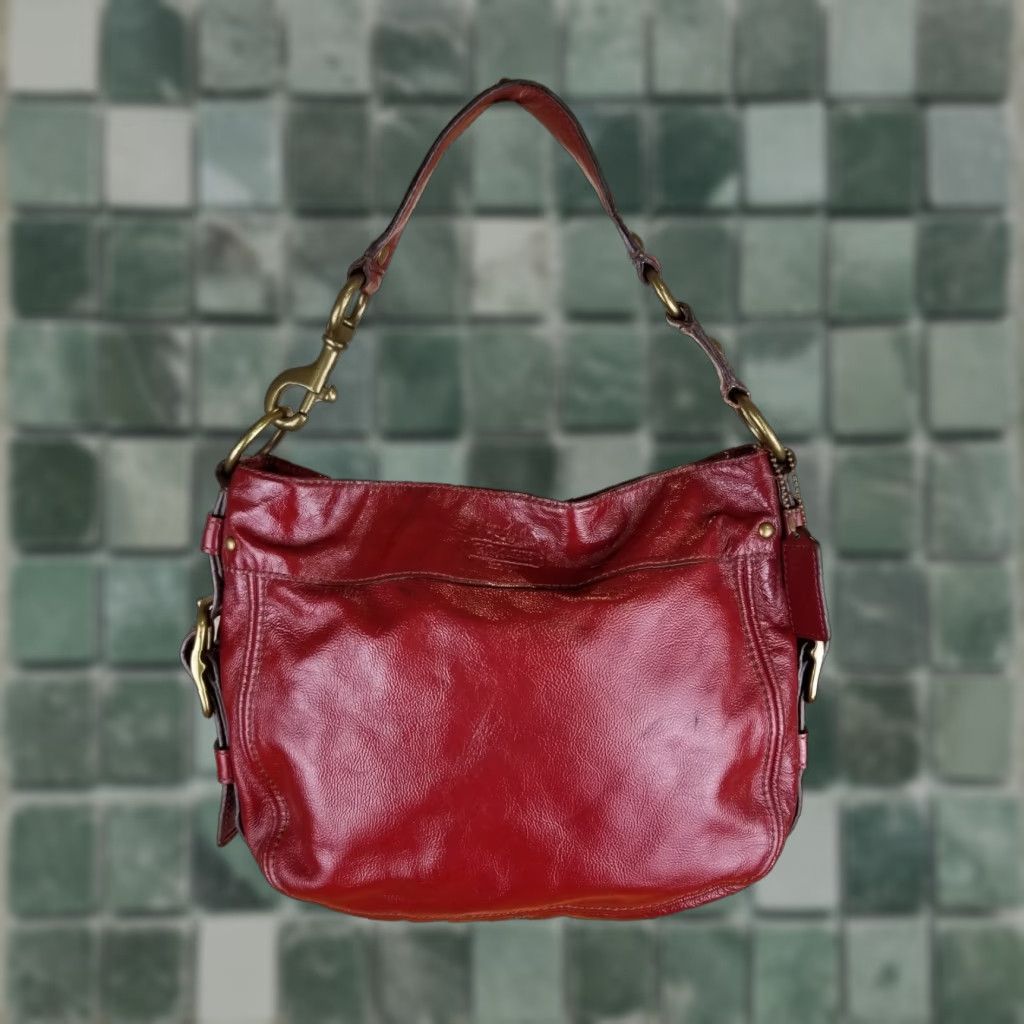 Coach VINTAGE COACH RED LEATHER SHOULDER HAND BAG SZ 13'X9'X4' 12735 Size ONE SIZE - 1 Thumbnail
