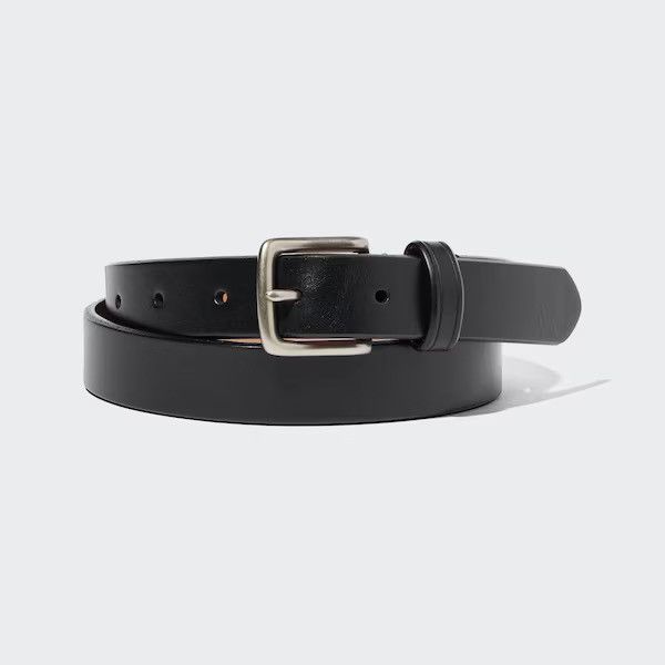 Uniqlo Uniqlo Italian Saddle Leather Black Belt Size 32 - 1 Thumbnail