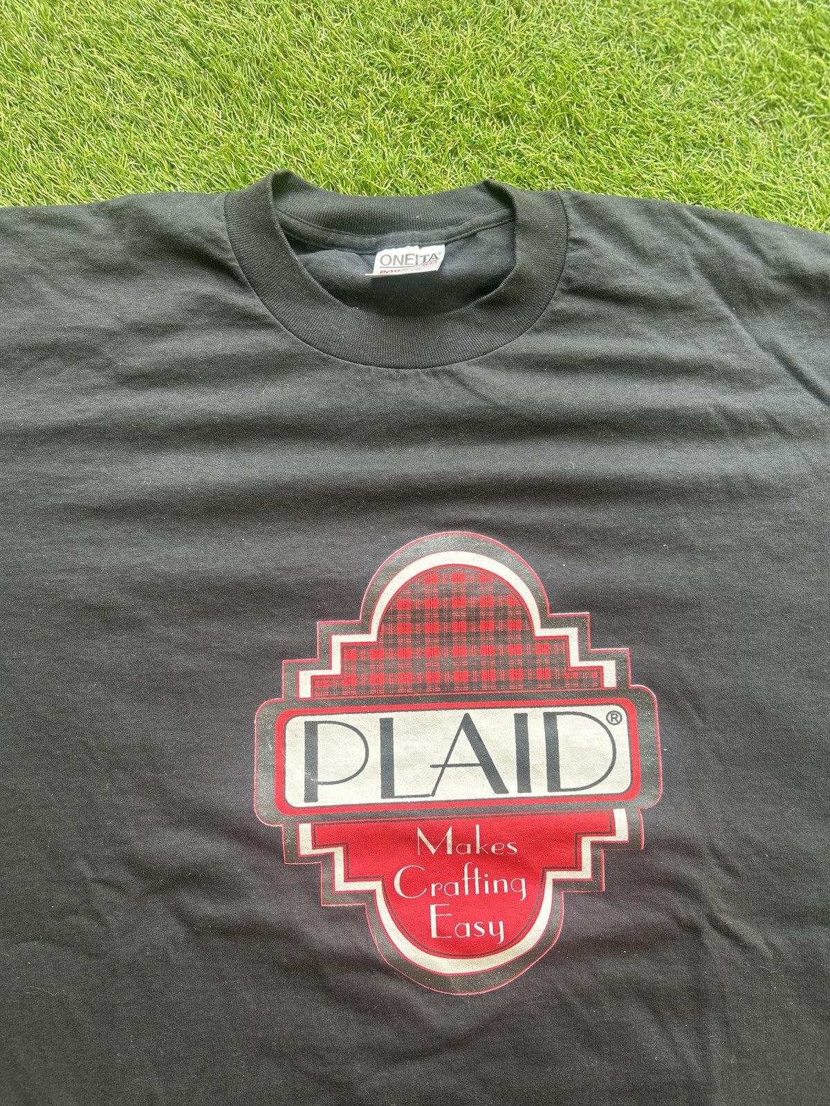 Vintage VTG 90s Plaid Makes Crafting Easy T-Shirt Size US XL / EU 56 / 4 - 2 Thumbnail