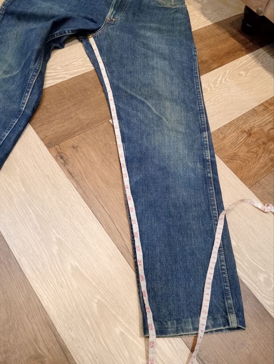 Levi's Vintage Clothing VINTAGE LEVI'S CAPITAL E ORANGE TAG BLUE DENIM PANTS Size US 31 - 13 Thumbnail