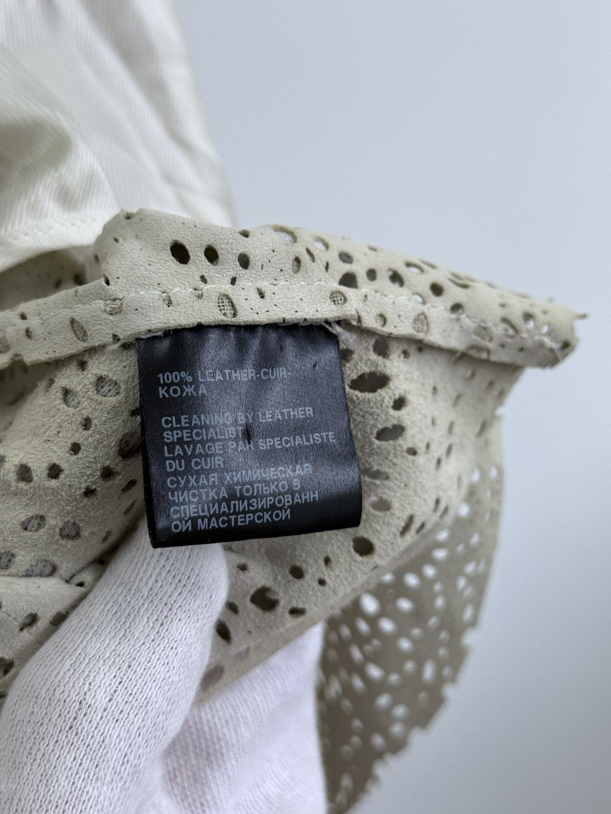 Haider Ackermann Archive Haider Ackermann Perforated Leather Jacket Size XS / US 0-2 / IT 36-38 - 20 Thumbnail