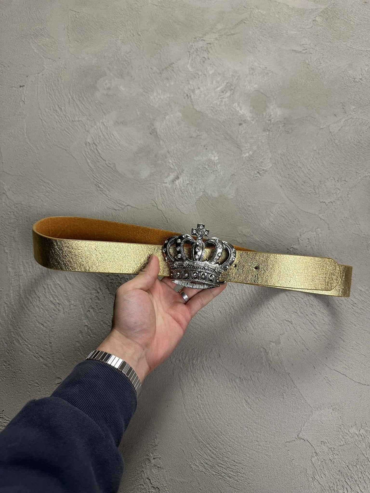 Other Vintage Y2k Crown Buckle Belt 2000s Size ONE SIZE - 1 Thumbnail