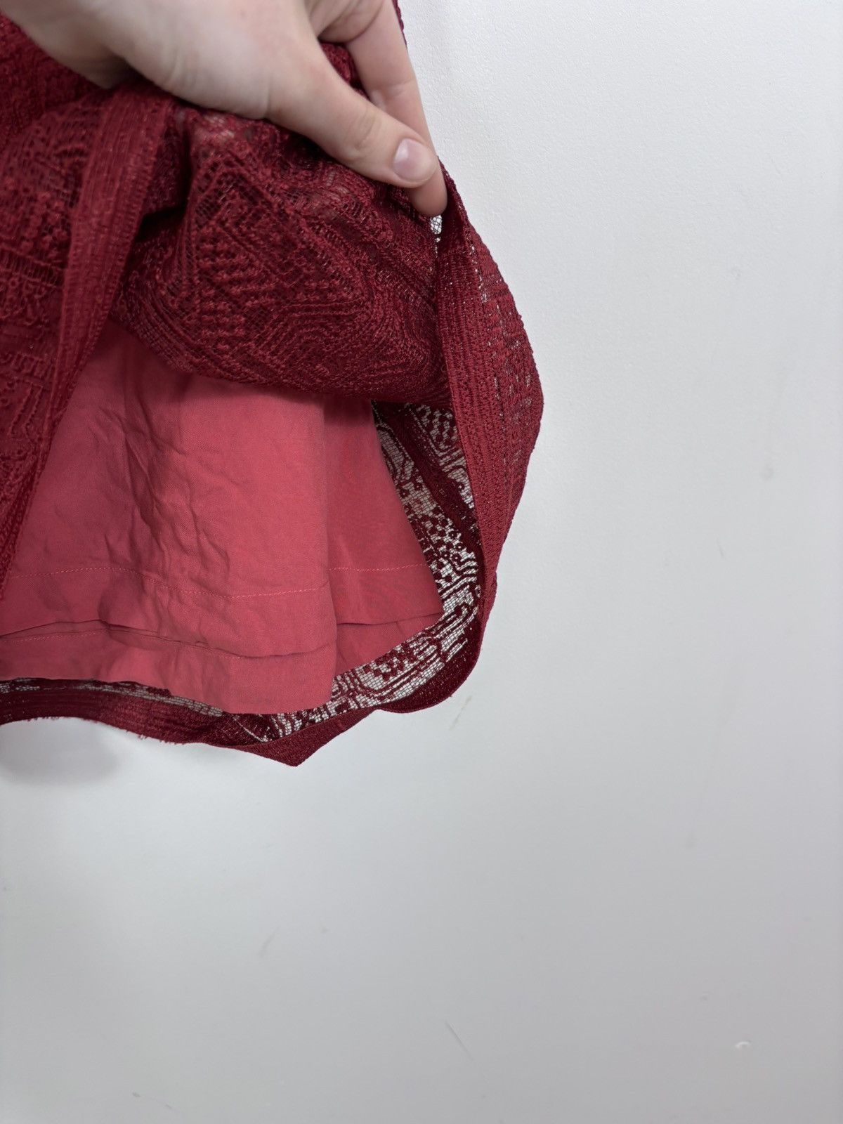 Cop Copine Cop Copine Paris Hamal NWT Red Overlay Dress Textured Belted Size S / US 4 / IT 40 - 9 Thumbnail