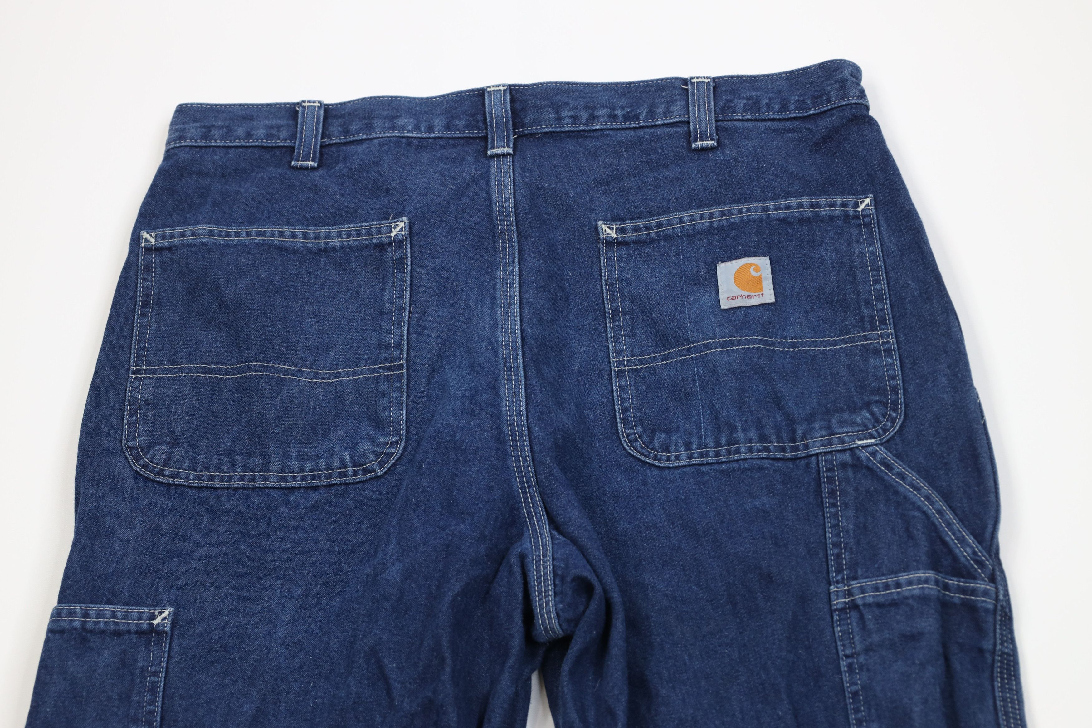 Carhartt Vintage Y2K Carhartt Wide Leg Dungaree Denim Jeans Blue Size US 34 / EU 50 - 11 Thumbnail