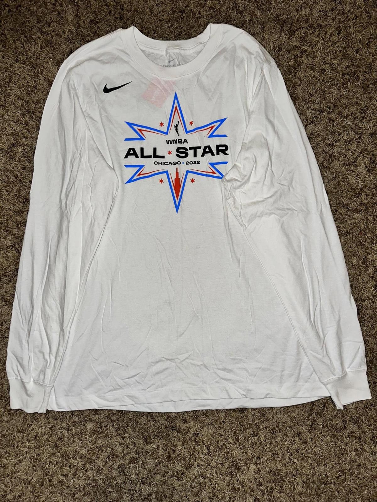 Nike Mens 2022 WNBA All-Star Game White Long Sleeve Nike T-Shirt Size US XL / EU 56 / 4 - 1 Thumbnail