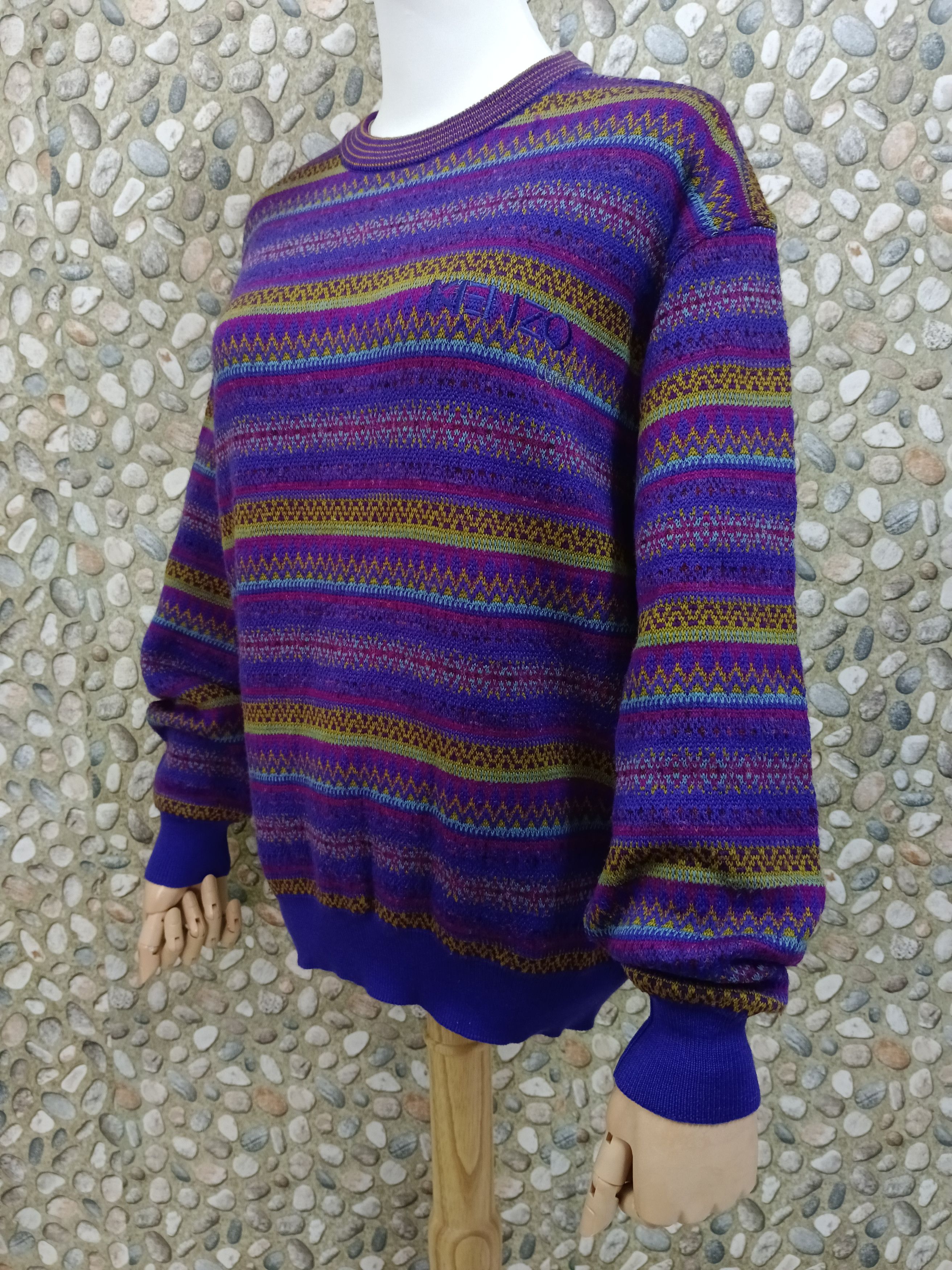 Kenzo KENZO MULTICOLOUR KNIT SWEATSHIRT Size US S / EU 44-46 / 1 - 3 Thumbnail