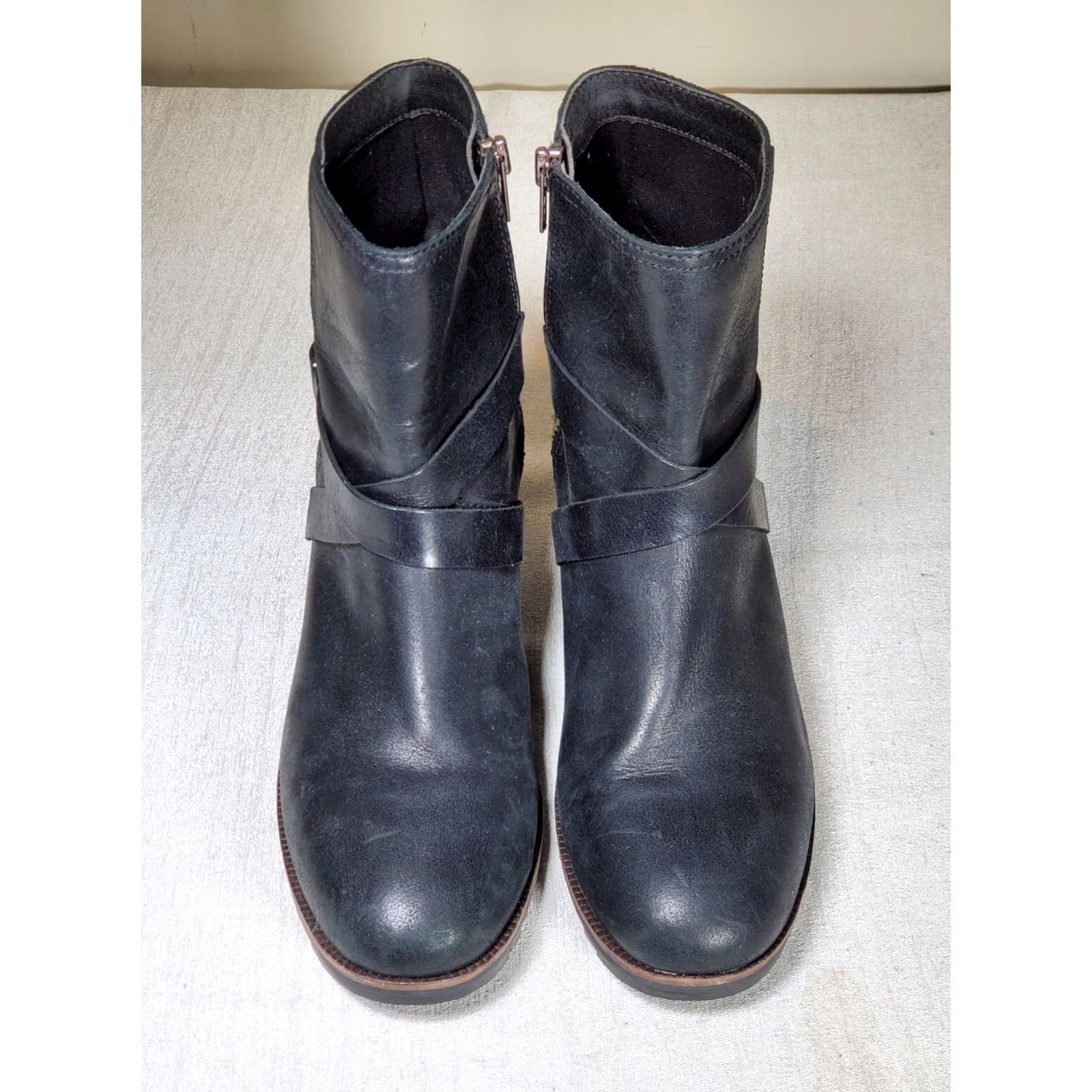SOREL SOREL Cate Buckle Bootie NL3709-010 Black Leather Zip Rain Boot Women's US 11 Size US 11 / IT 41 - 6 Thumbnail