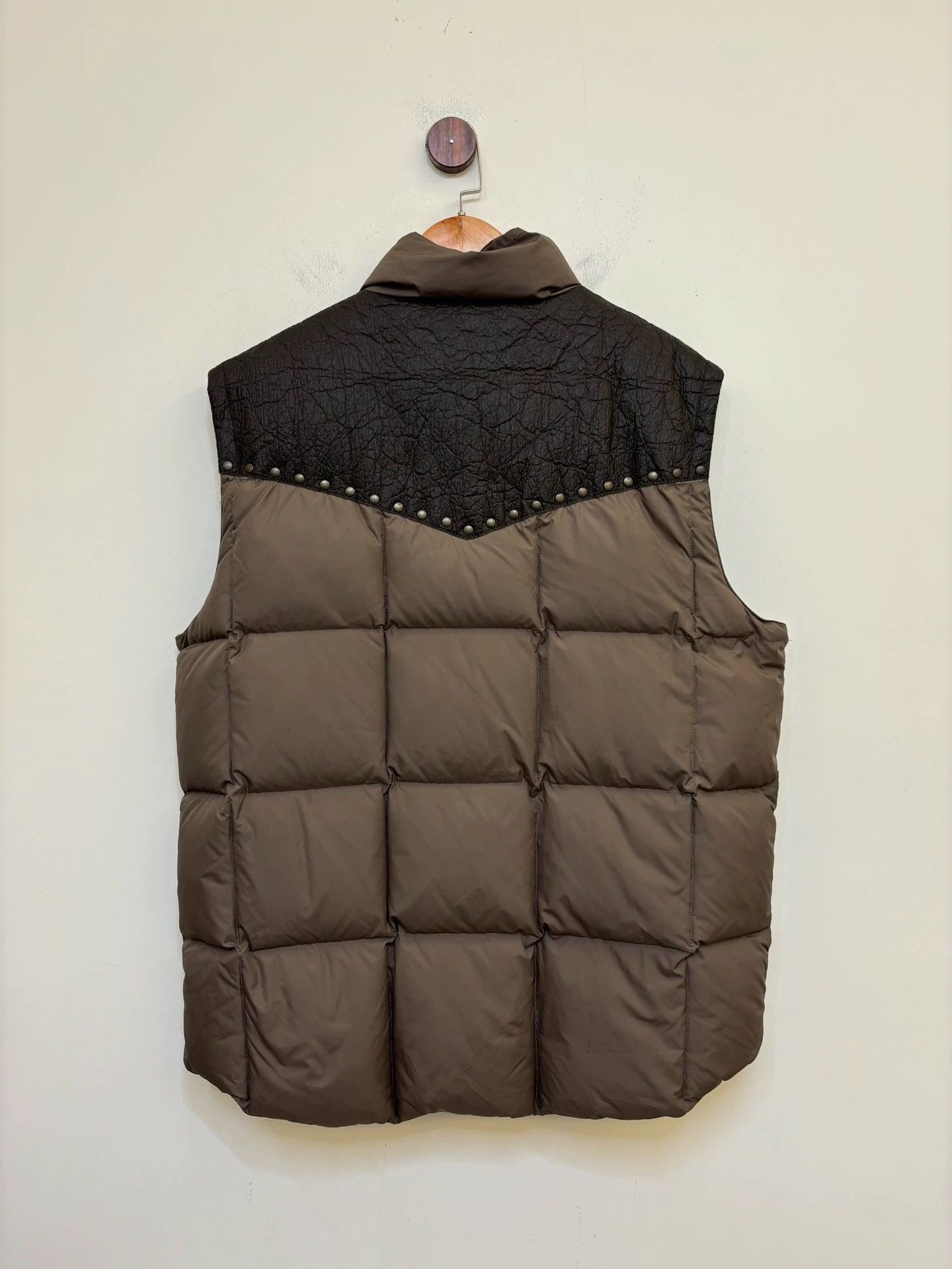 Philipp Plein phipps studded leather panel oversized down vest L Size US L / EU 52-54 / 3 - 7 Thumbnail