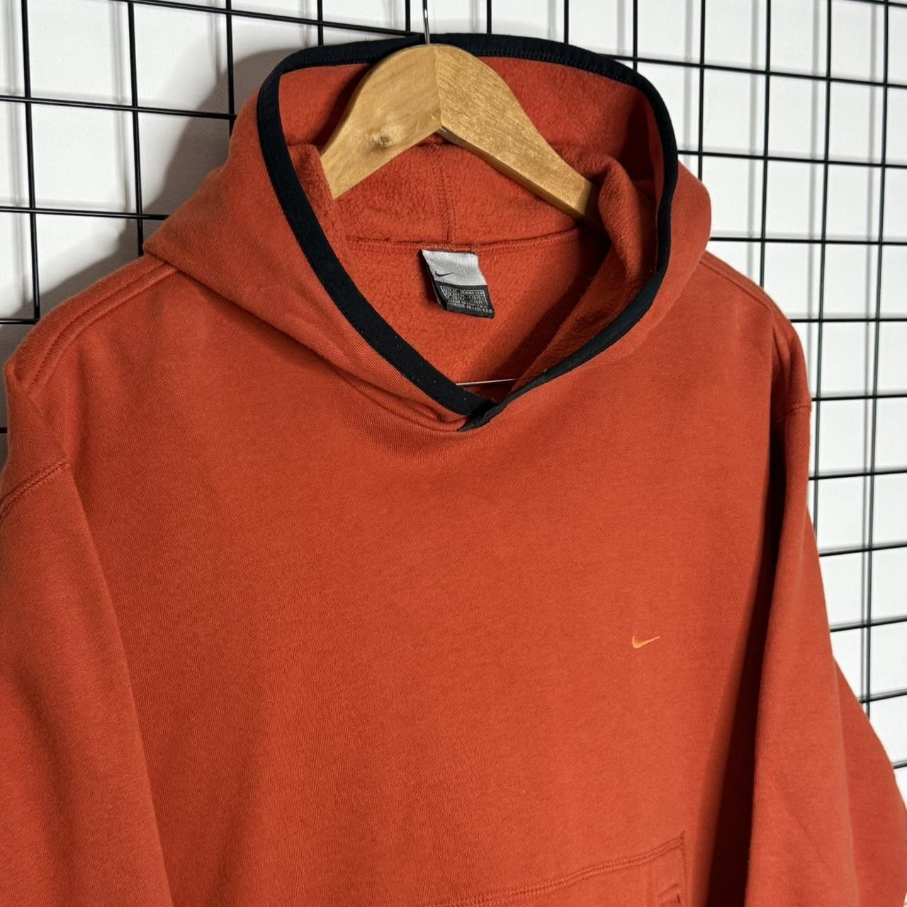 Nike Nike Vintage Mini Swoosh Logo Orange Hoodie Size US XL / EU 56 / 4 - 4 Thumbnail