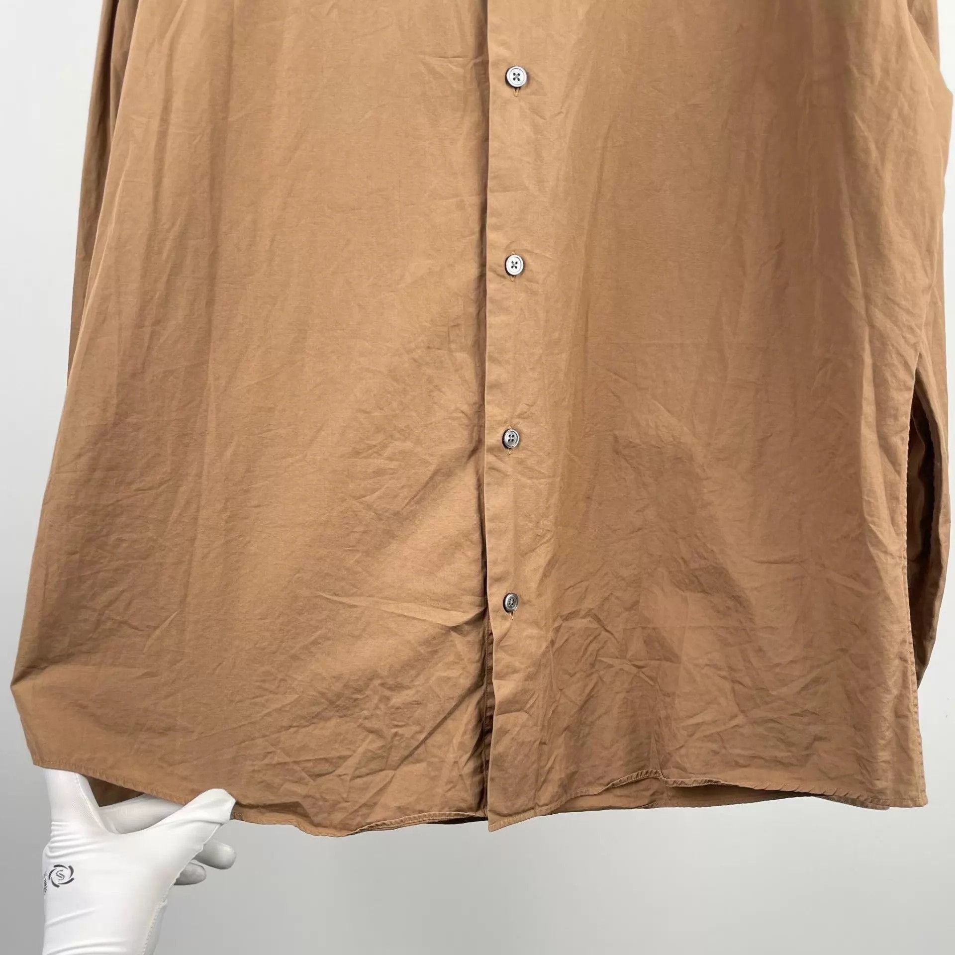 Hermes Hermes Brown Shirt 42 Size US L / EU 52-54 / 3 - 9 Thumbnail