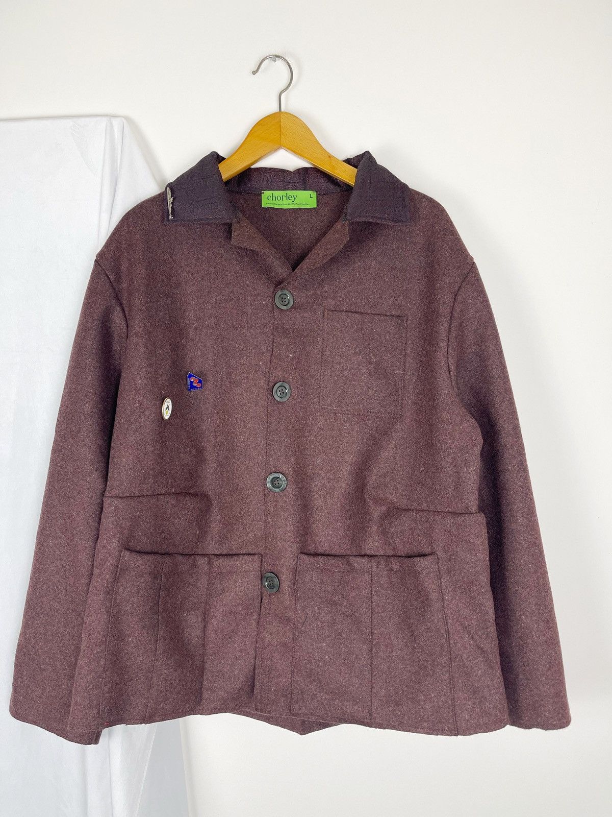 Felted wool ‘heritage’ pin work jacket 3D dart shape