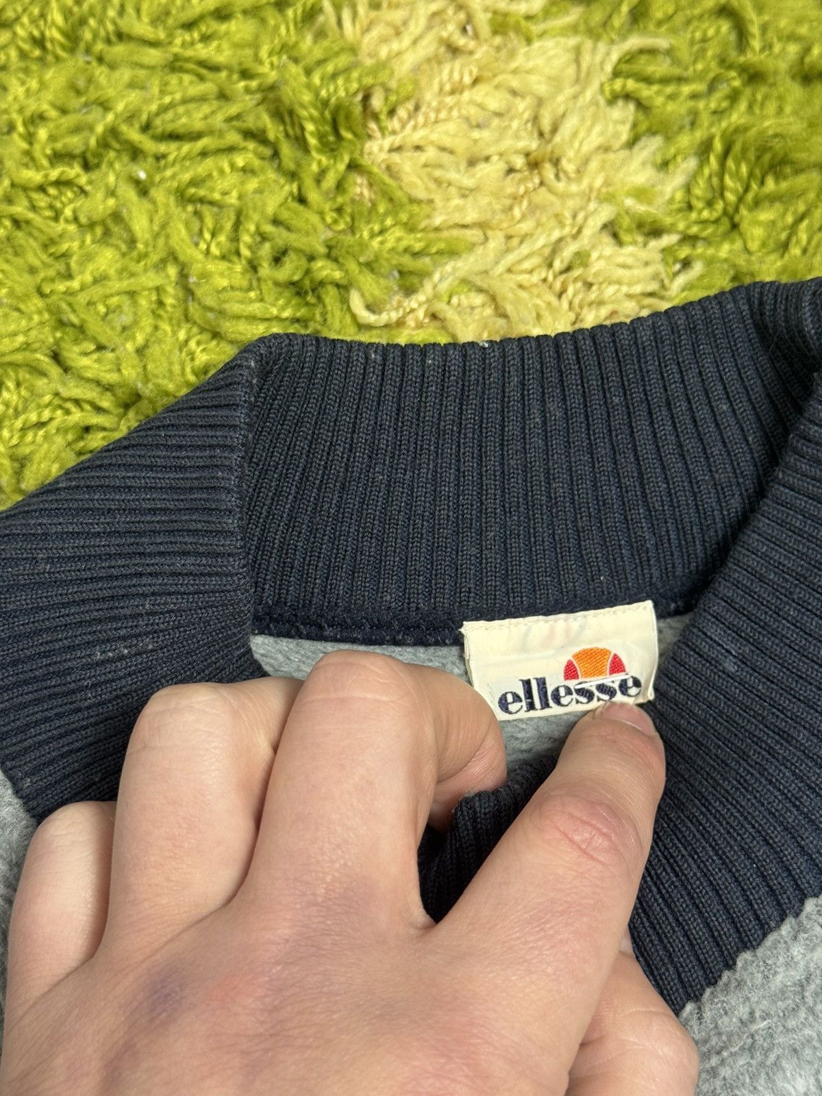 Ellesse × Vintage Vintage Ellesse 3-Tone Big Logo Fleece Sweatshirt Size US L / EU 52-54 / 3 - 4 Thumbnail