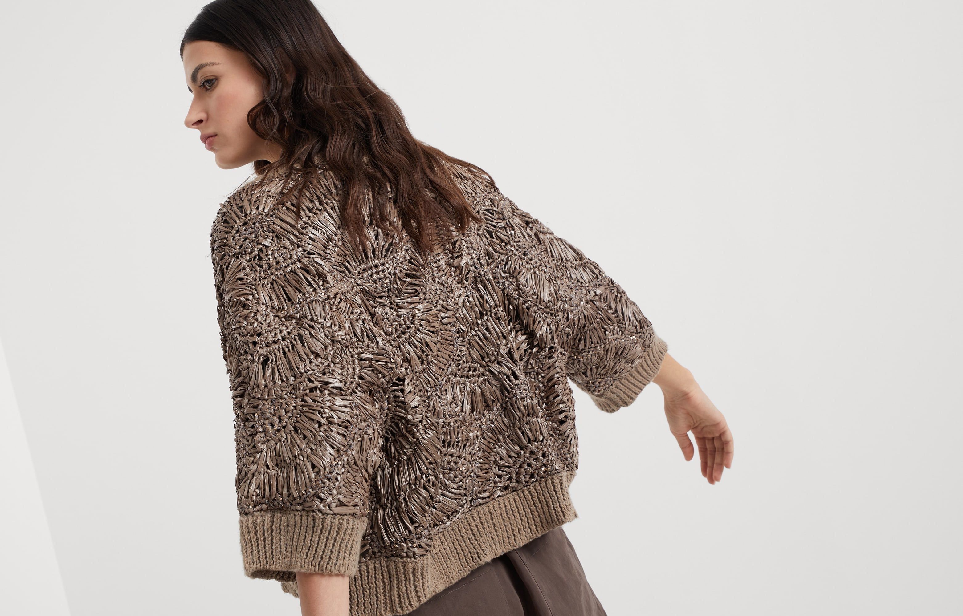 Brunello Cucinelli o1w1db10825 Cardigan in Grey Size XL / US 12-14 / IT 48-50 - 4 Thumbnail