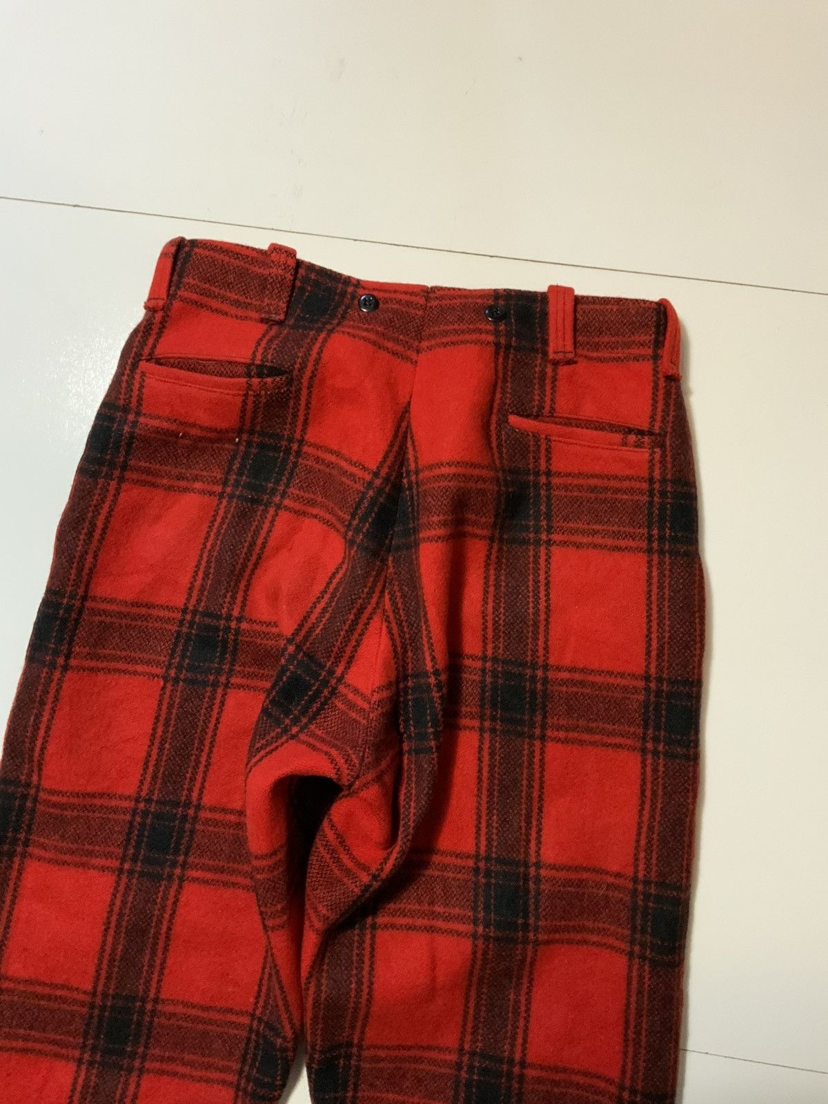 Vintage Vintage 1960s Boat Sail Drill Buffalo Plaid Wool Rapid Pants Size US 34 / EU 50 - 13 Thumbnail