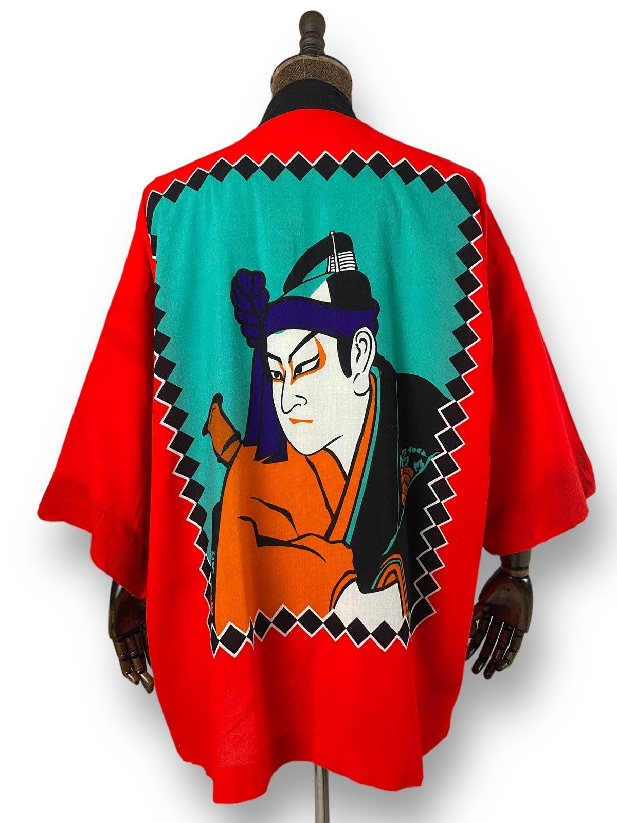 image of Art Comes First x Traditional Weatherwear VTG Happi Robe Cotton Vest Festival Kimono Dress Japan Ar