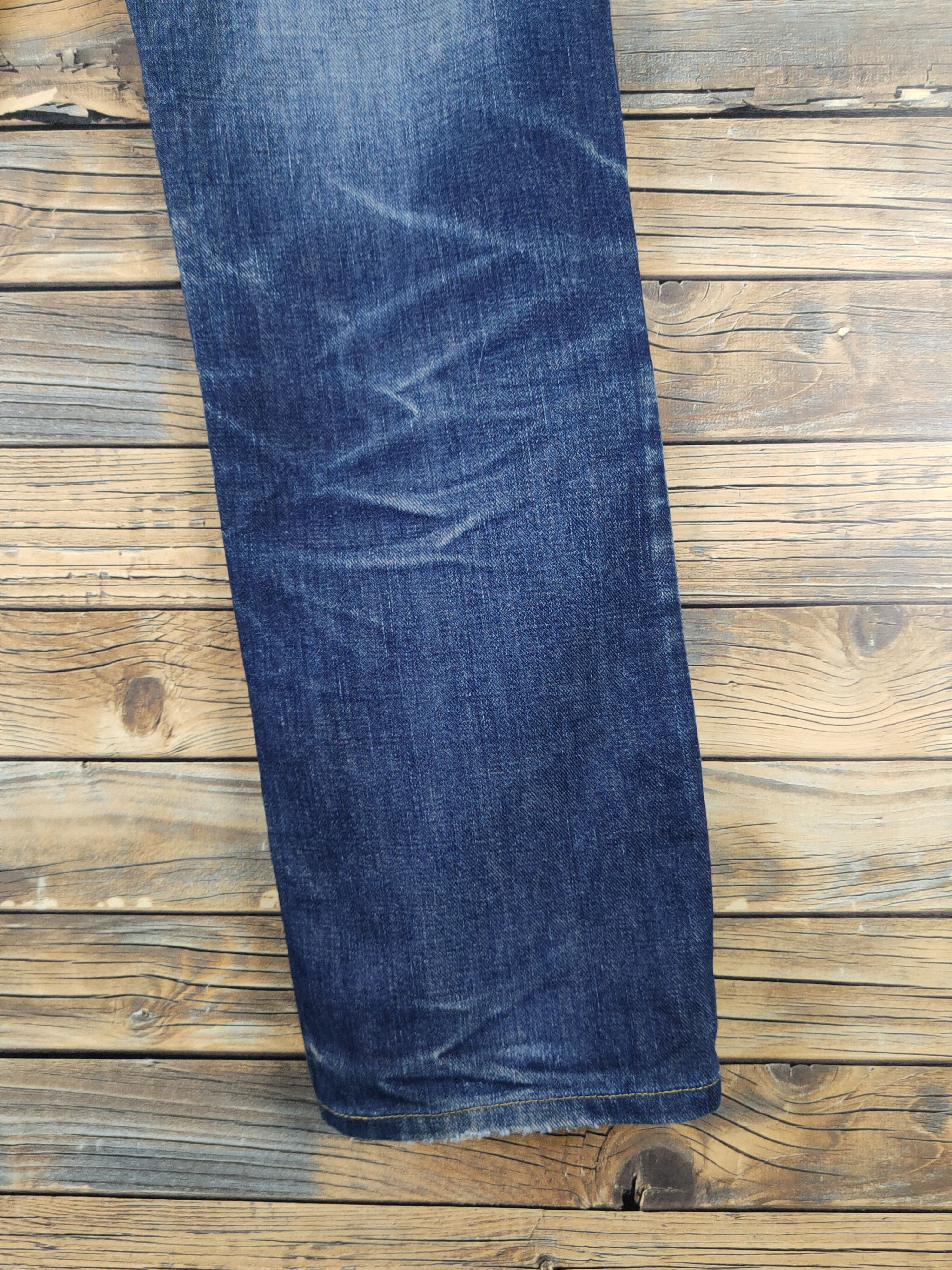 Lee × Vintage Miss Lee Dark Blue Distressed Ripped denim Jeans #W2069 Size 27" / US 4 / IT 40 - 13 Thumbnail