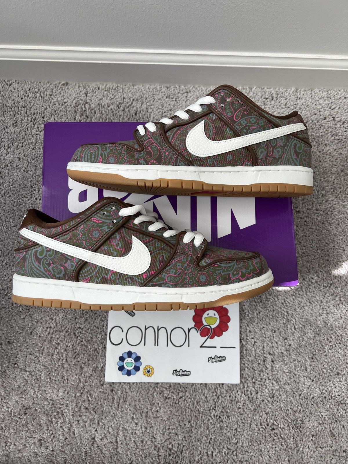 Nike Nike SB Dunk Low Pro Premium “Paisley” Size US 10.5 / EU 43-44 - 2 Thumbnail