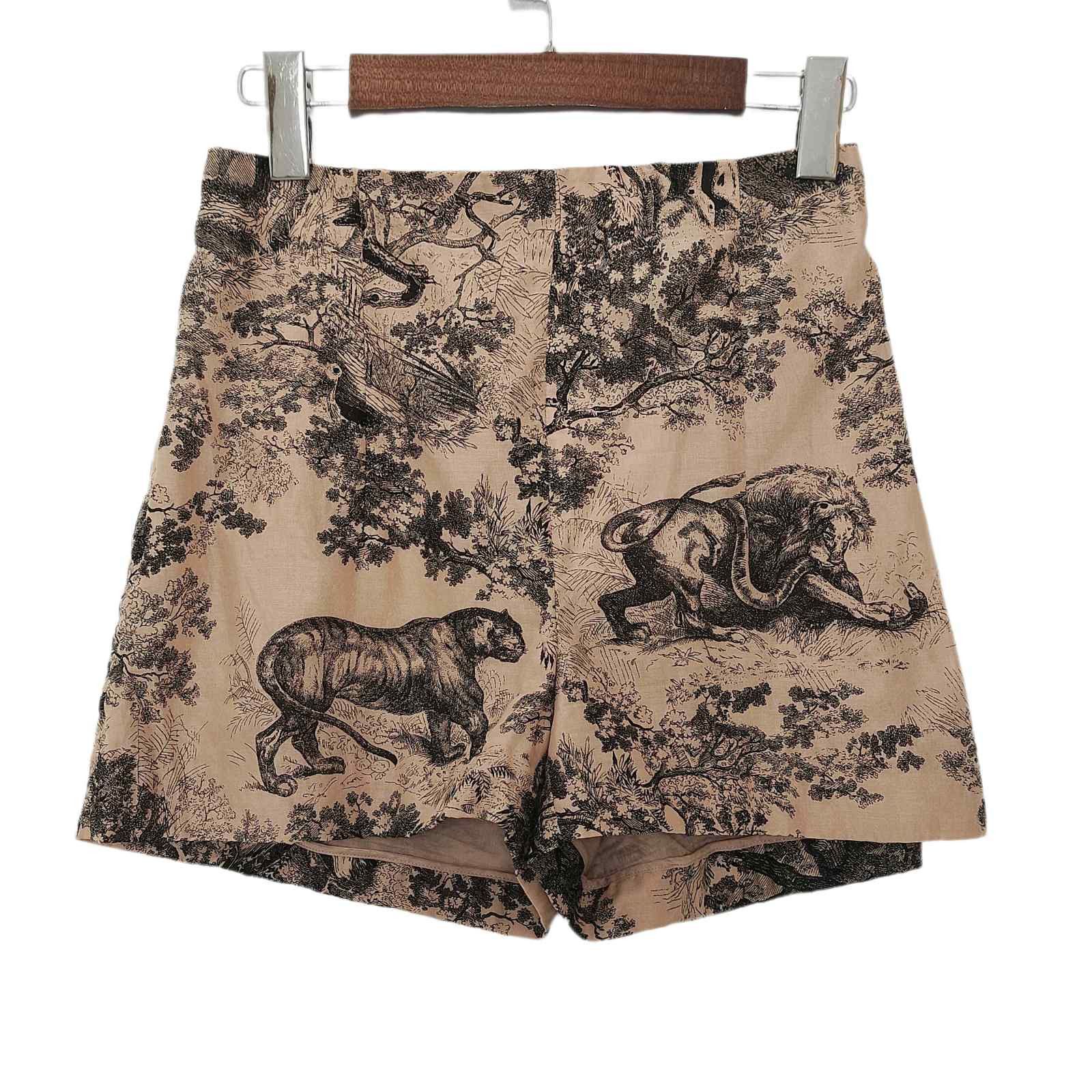 Dior Dior Animal Print Shorts Size 36 Size 26" / US 2 / IT 38 - 1 Thumbnail