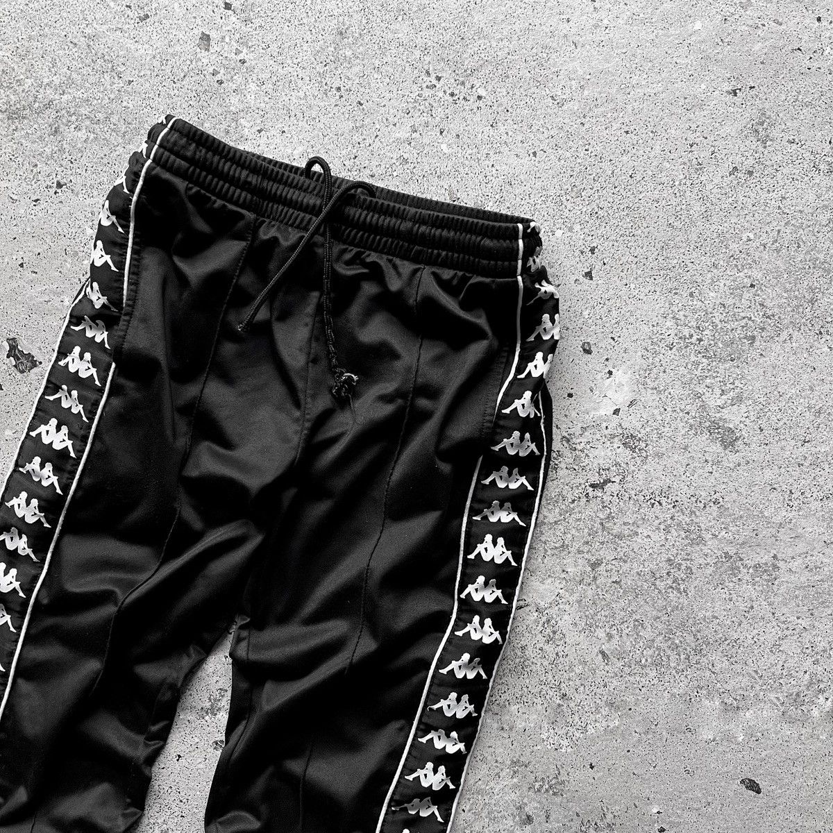 Kappa Sportswear Streetwear Kappa Mens Black Track Pants Joggers Sweatpants Panel Logo Grailed