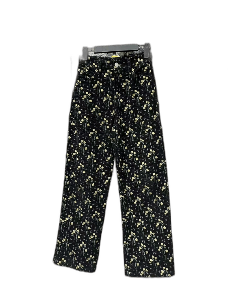 Balenciaga Floral Print Wide Leg Pants-2505 Size US 28 / EU 44 - 1 Thumbnail