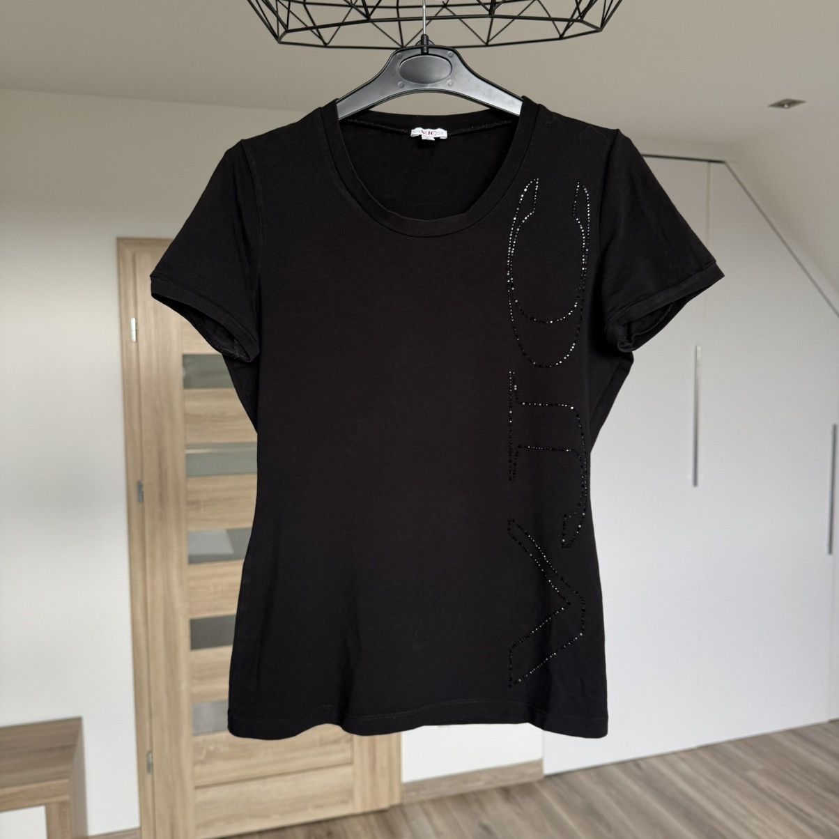 Versace × Vintage Vintage Versace JC Tshirt rhinestone logo y2k glamour grunge Size S / US 4 / IT 40 - 1 Thumbnail