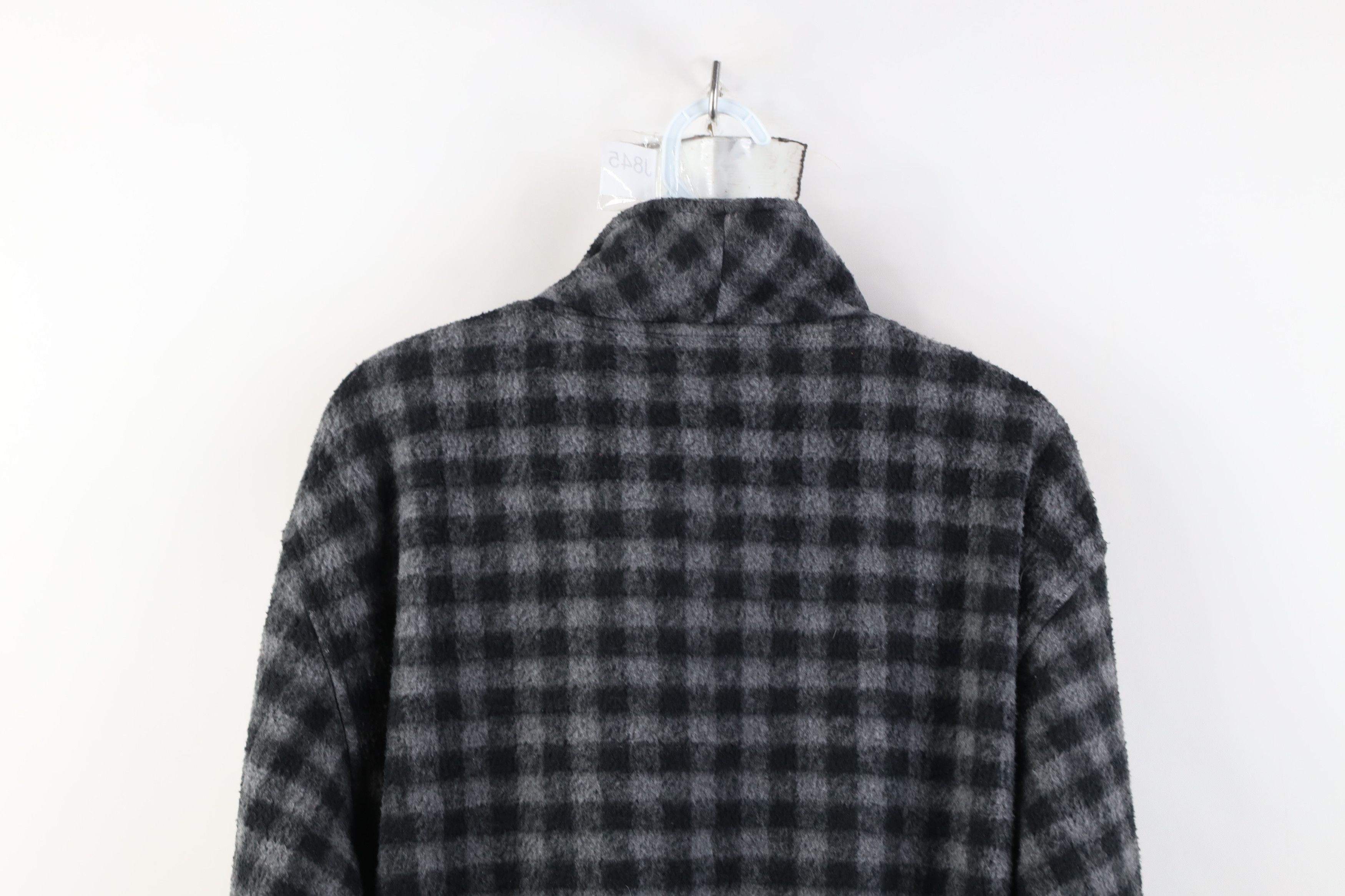 Vintage Vintage 90s Streetwear Fit Checkered Fleece Half Zip Sweater Size US M / EU 48-50 / 2 - 14 Thumbnail