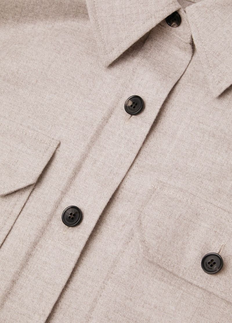 Loro Piana o1srvl11e0526 FAP2668 Anya Shirt in Light Beige Size XS / US 0-2 / IT 36-38 - 7 Thumbnail