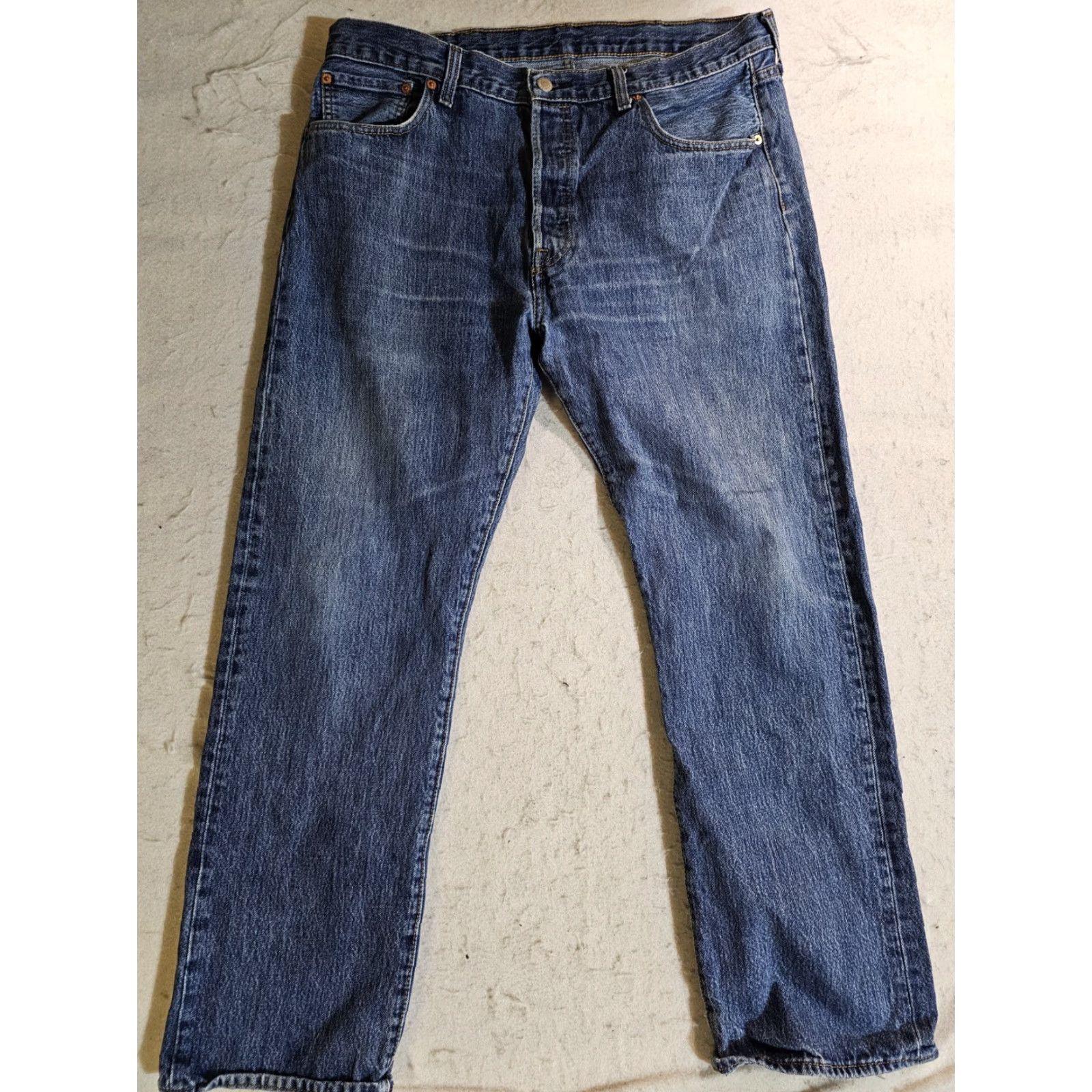 Levi's VINTAGE Levi's 501 XX Jeans Regular Men Medium Blue Denim Cotton 38x32 5-Pocket Distressed Y2K USA Model 501 Size US 38 / EU 54 - 3 Thumbnail