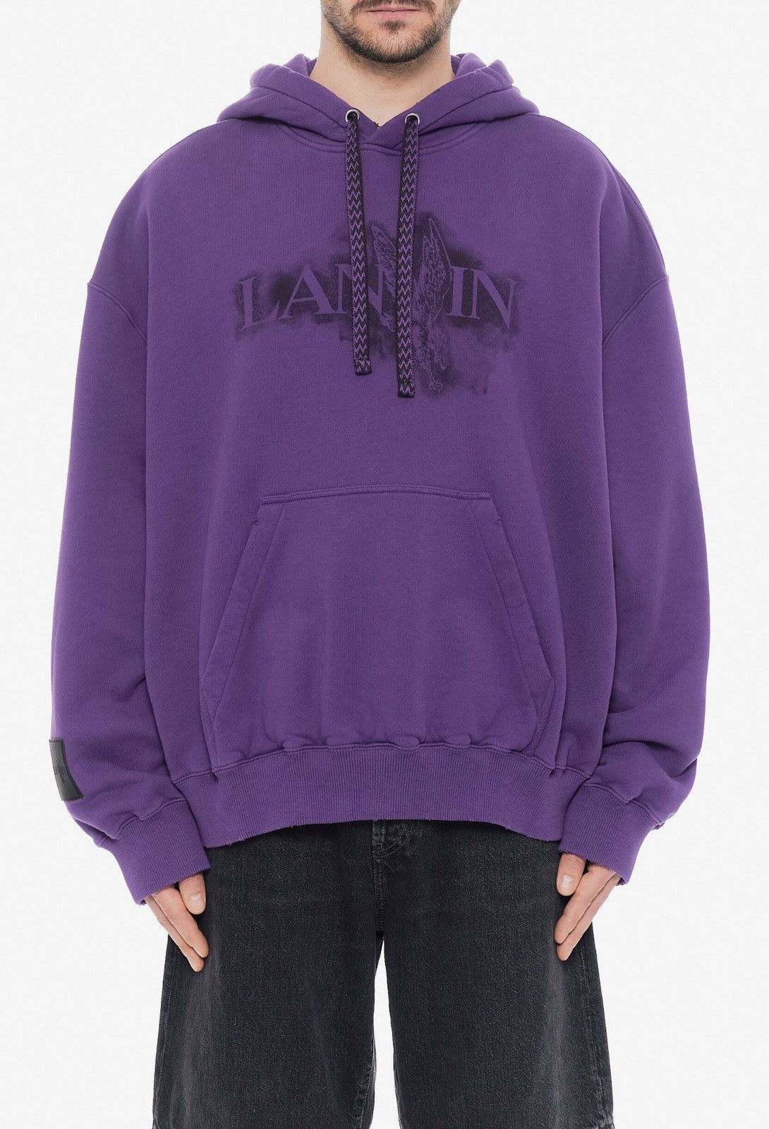 Last Size Lanvin x Future Logo Print Baggy Cotton Hoodie