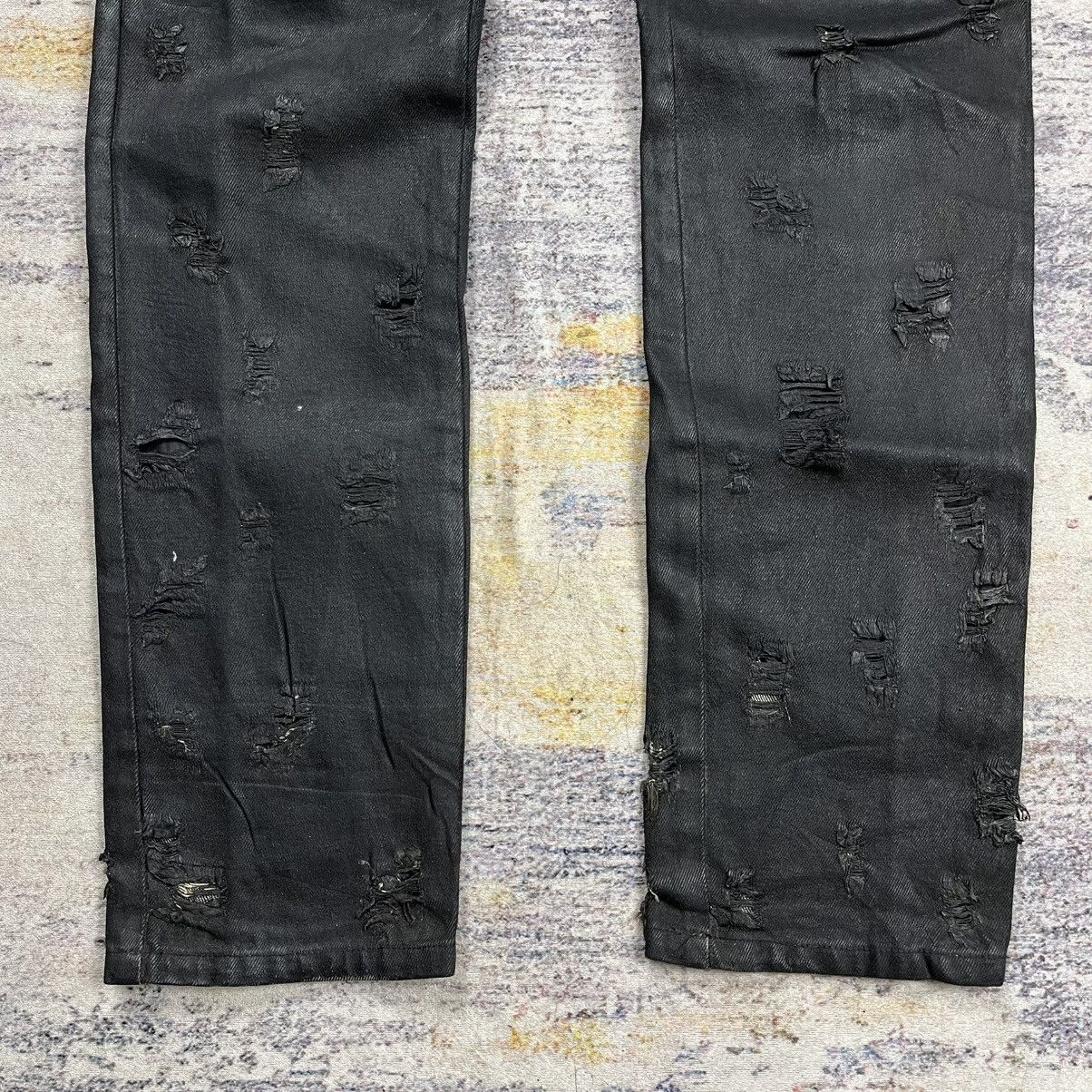 In The Attic In the attic distressed waxed denim pants Size US 32 / EU 48 - 4 Thumbnail