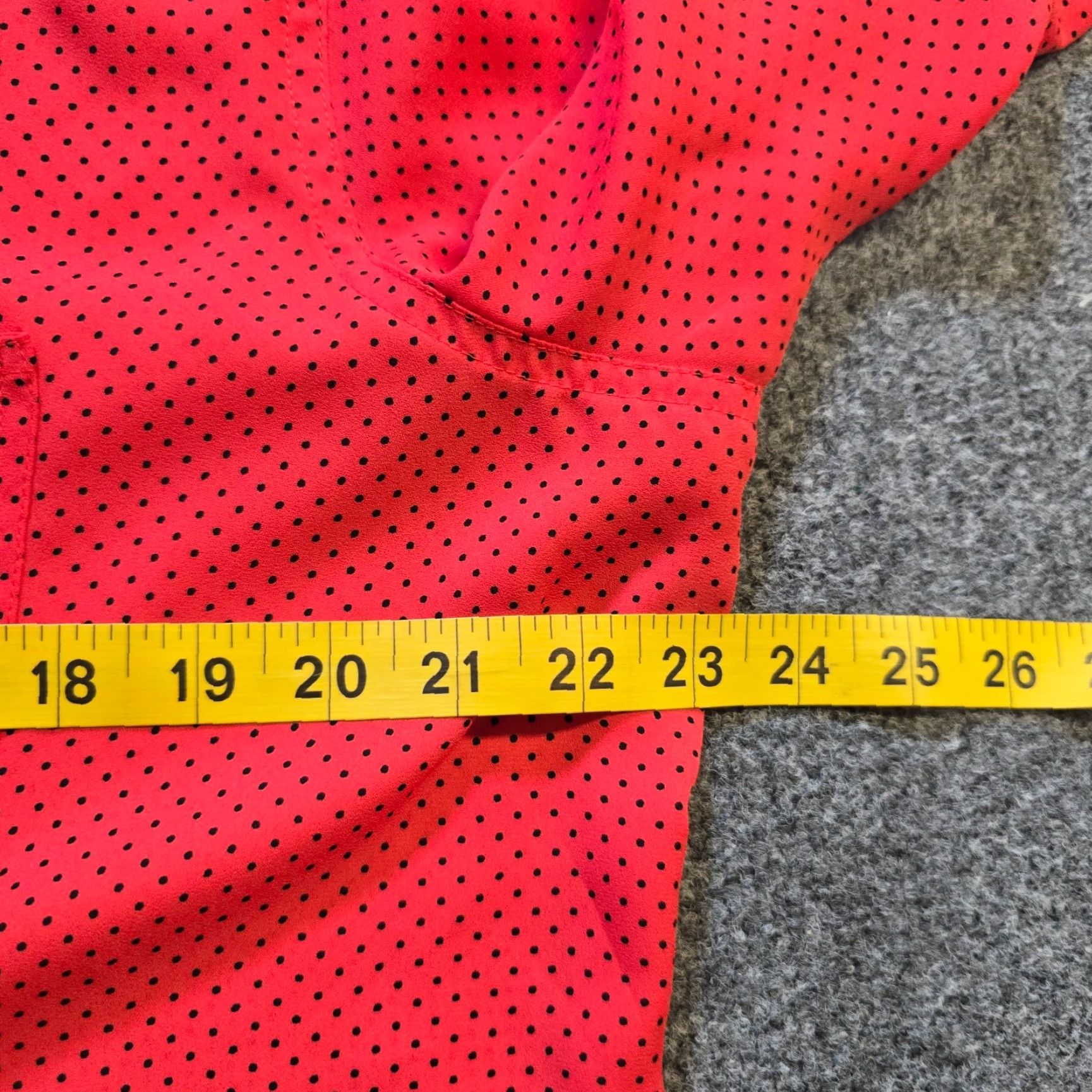 Vintage Foxcroft Blouse Women Size 16 Red Polka Dot Long Sleeve Sheer Non-Iron Button Front Career Casual Shirt Size XXL / US 16-18 / IT 52-54 - 5 Thumbnail