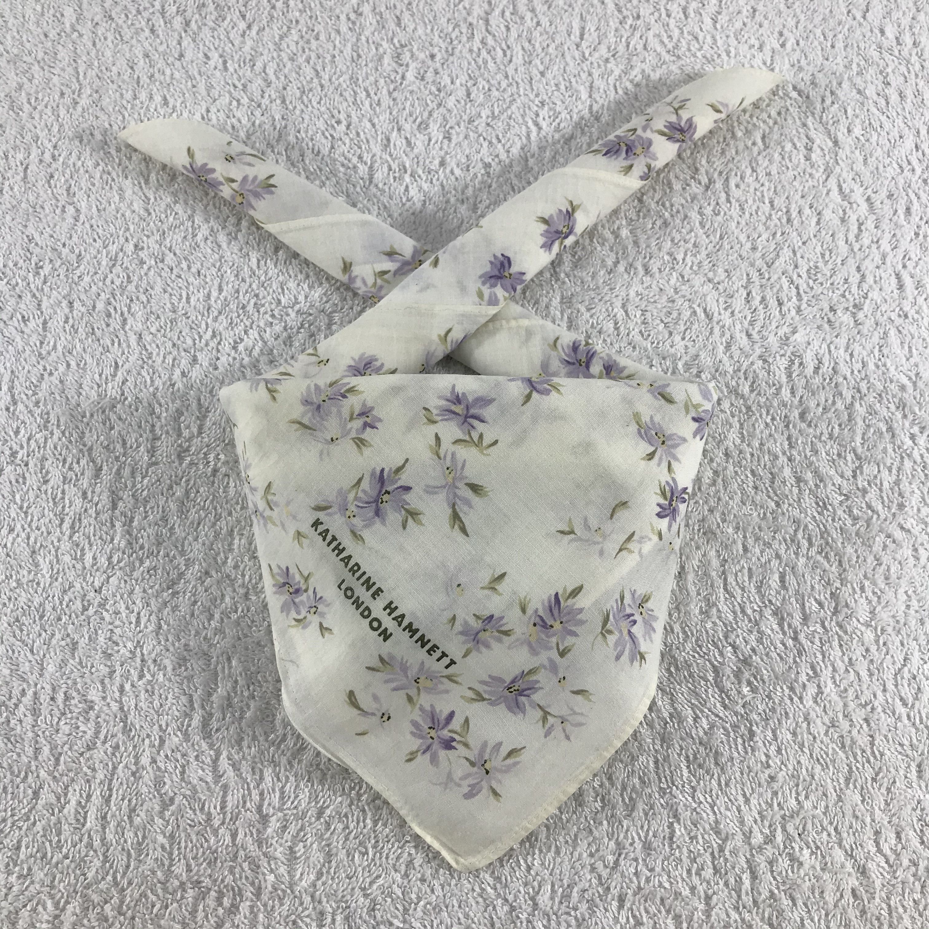 Katharine Hamnett London × Vintage Katharine Hamnett Bandana / Handkerchief /Neckerchief -S353 Size ONE SIZE - 4 Thumbnail